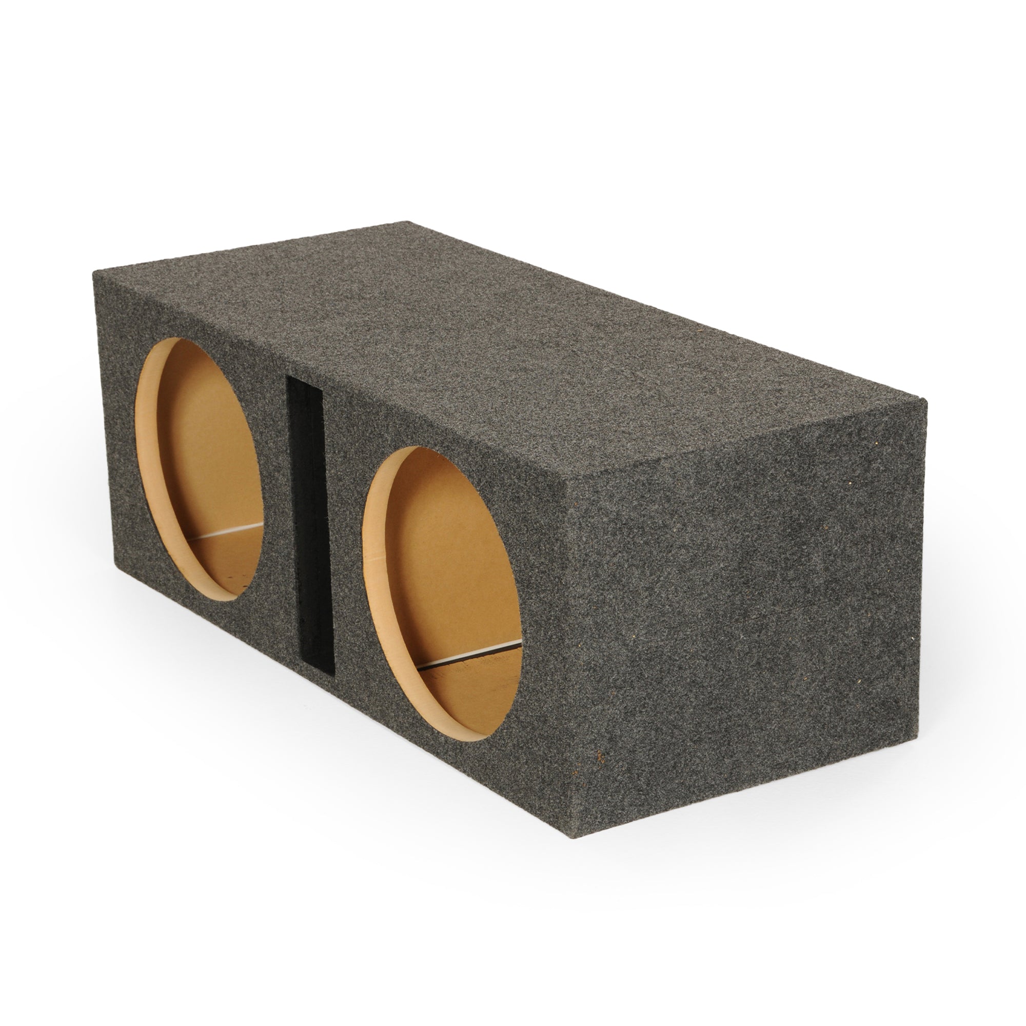 QPower QBASS Dual 12 Inch Car Audio Subwoofer Enclosure Box, Charcoal (6 Pack)