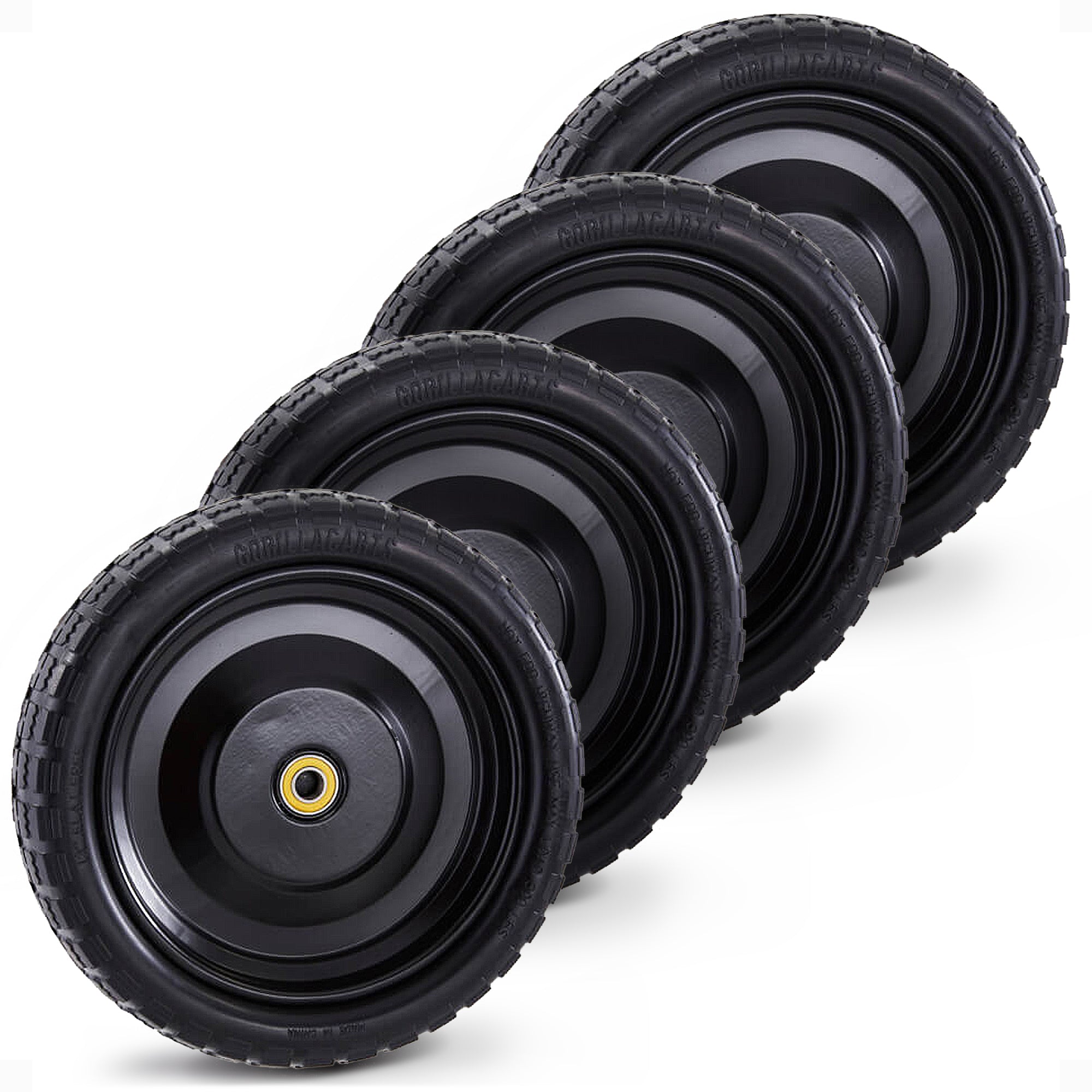 Gorilla Carts GCT-13NF 13 Inch No Flat Replacement Tire for Utility Cart, 4 Pack - VMInnovations
