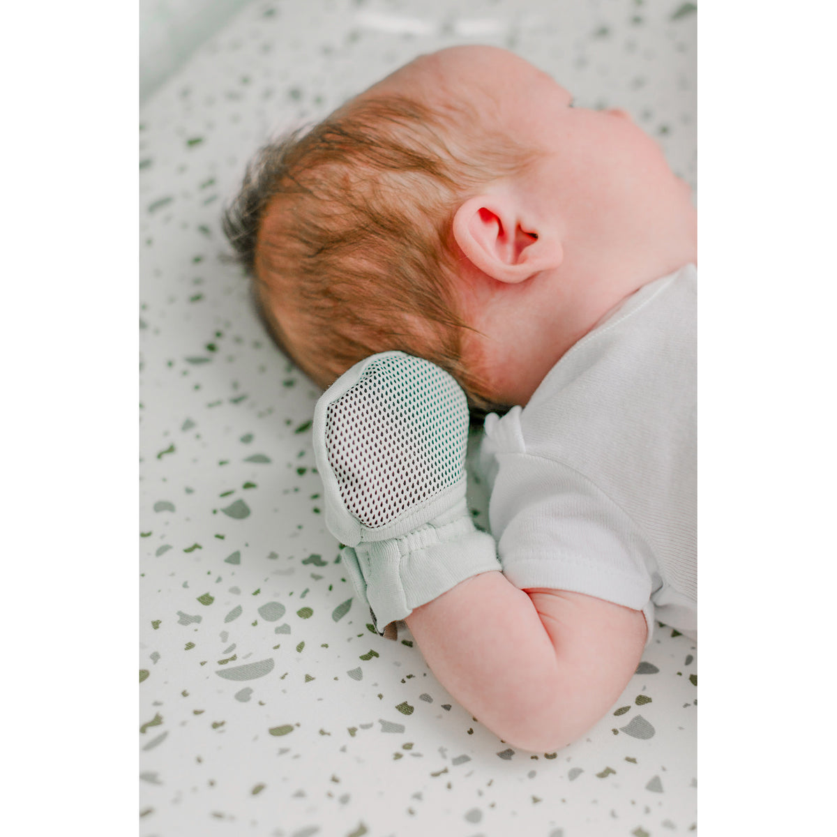 Goumikids Soft Organic Stay On No Scratch Baby Infant Mitts, 0-3M Succulent - VMInnovations