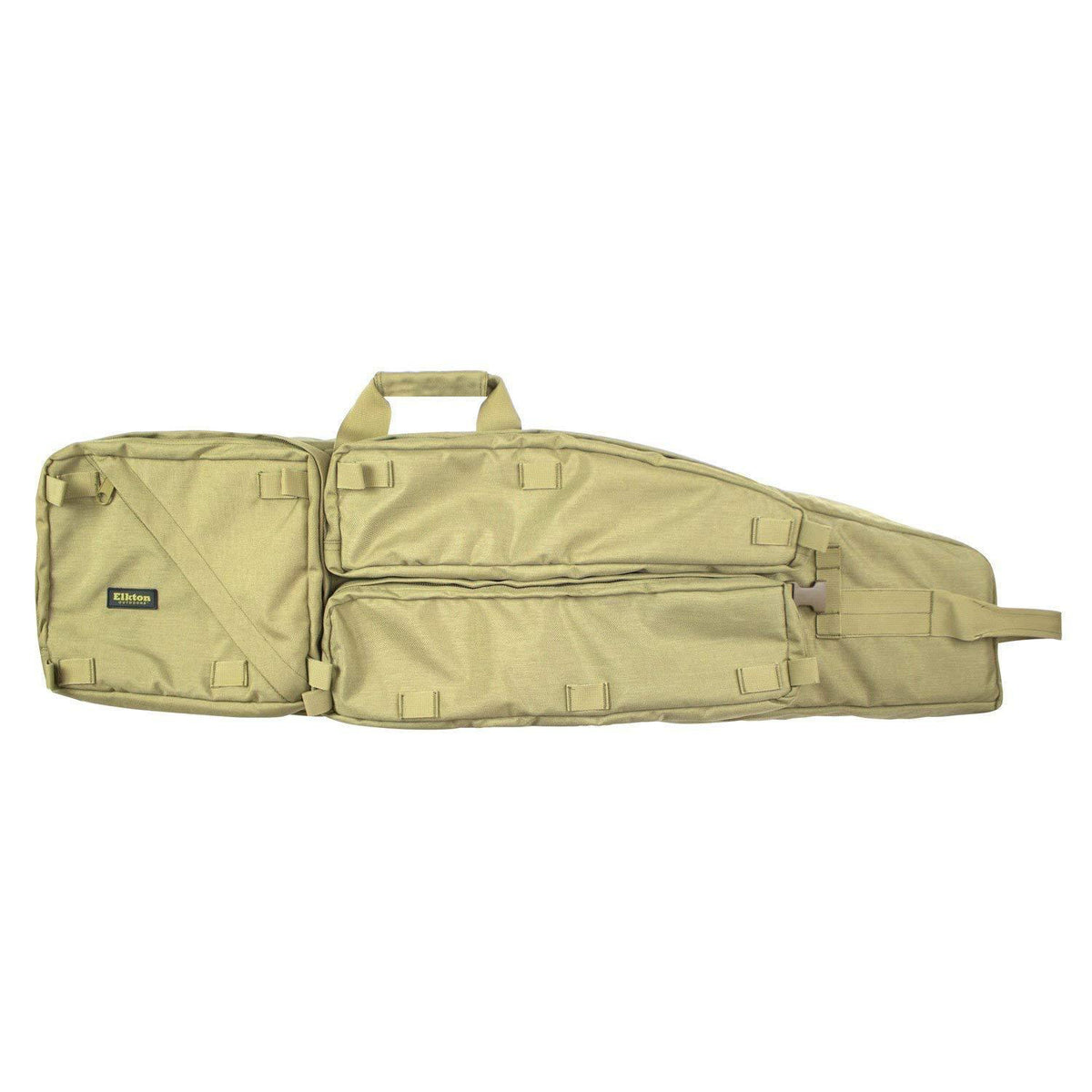 Elkton Outdoors ELK-RIFB-TAN Tactical Rifle Drag Bag w/ Optional Backpack Straps - VMInnovations