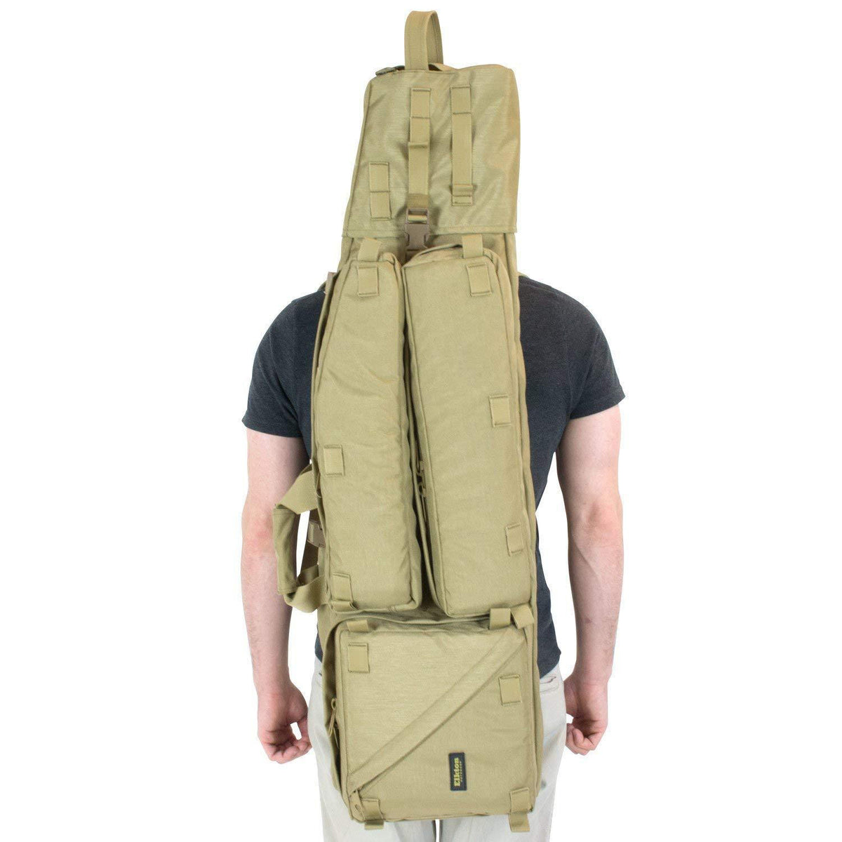Elkton Outdoors ELK-RIFB-TAN Tactical Rifle Drag Bag w/ Optional Backpack Straps - VMInnovations