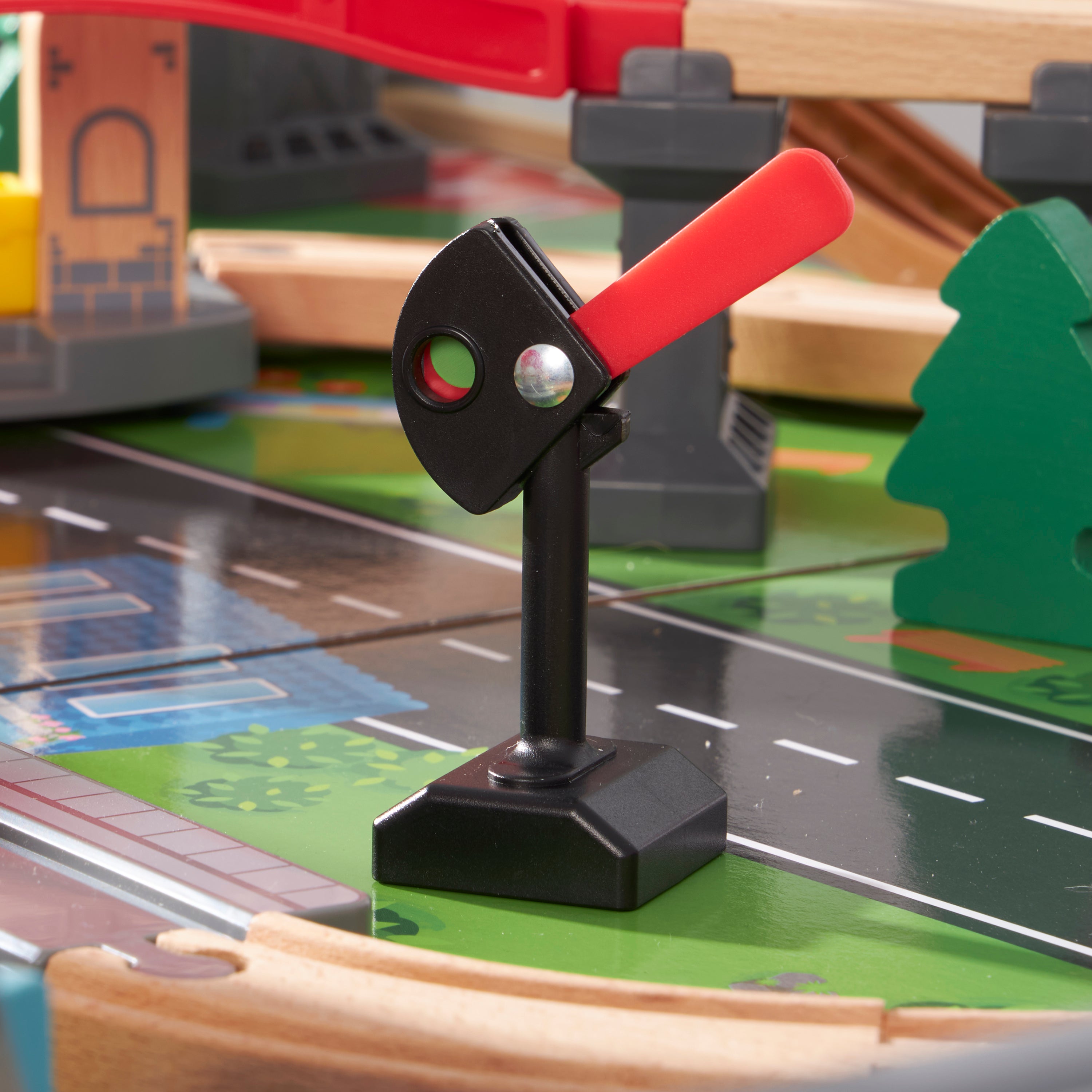 Hape 70 Piece Railway Train Set Table with Battery Powered Locomotive (Open Box)