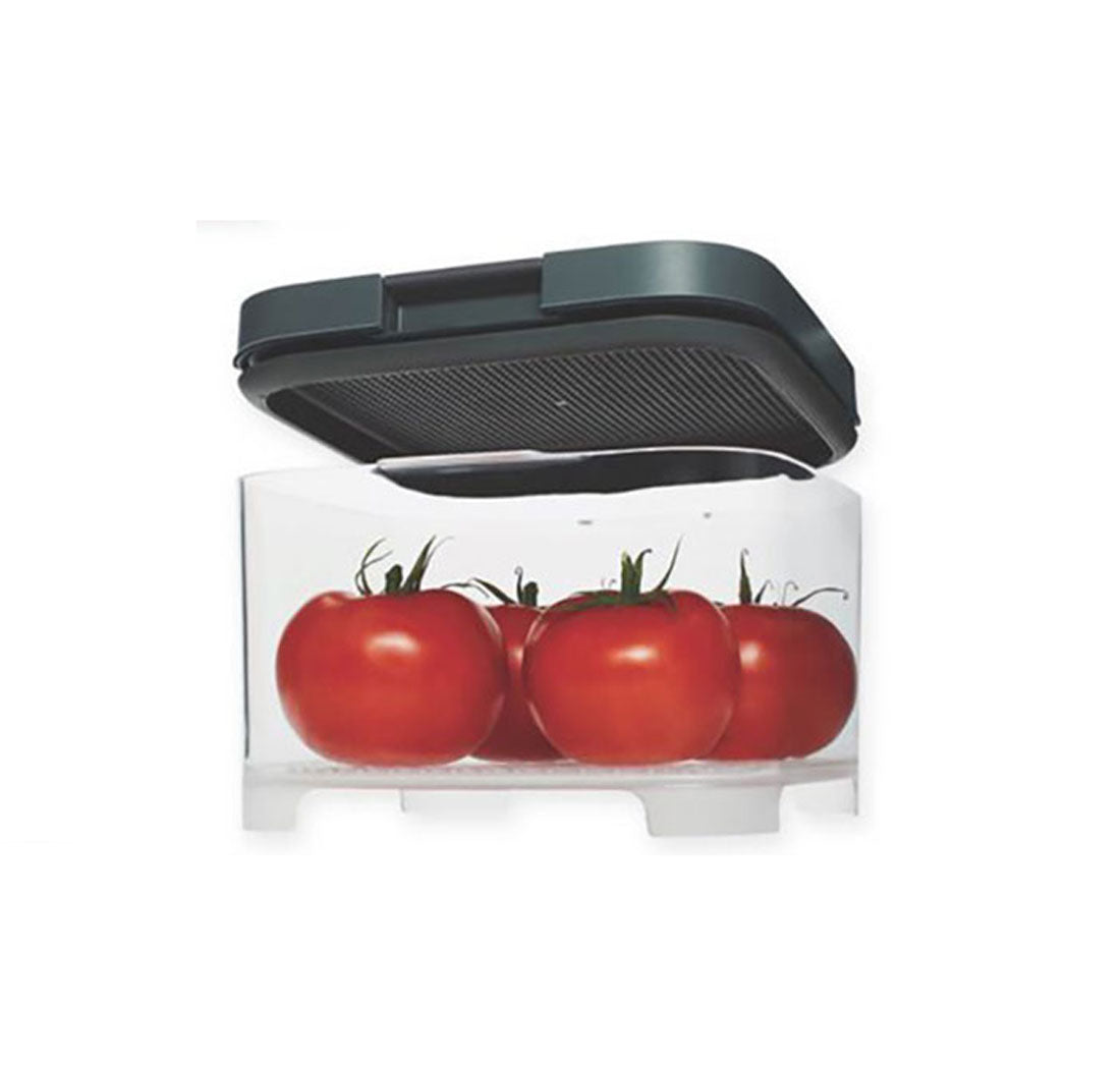 Rubbermaid Freshworks Medium Produce Container with Lid, Gray-Clear (Damaged)