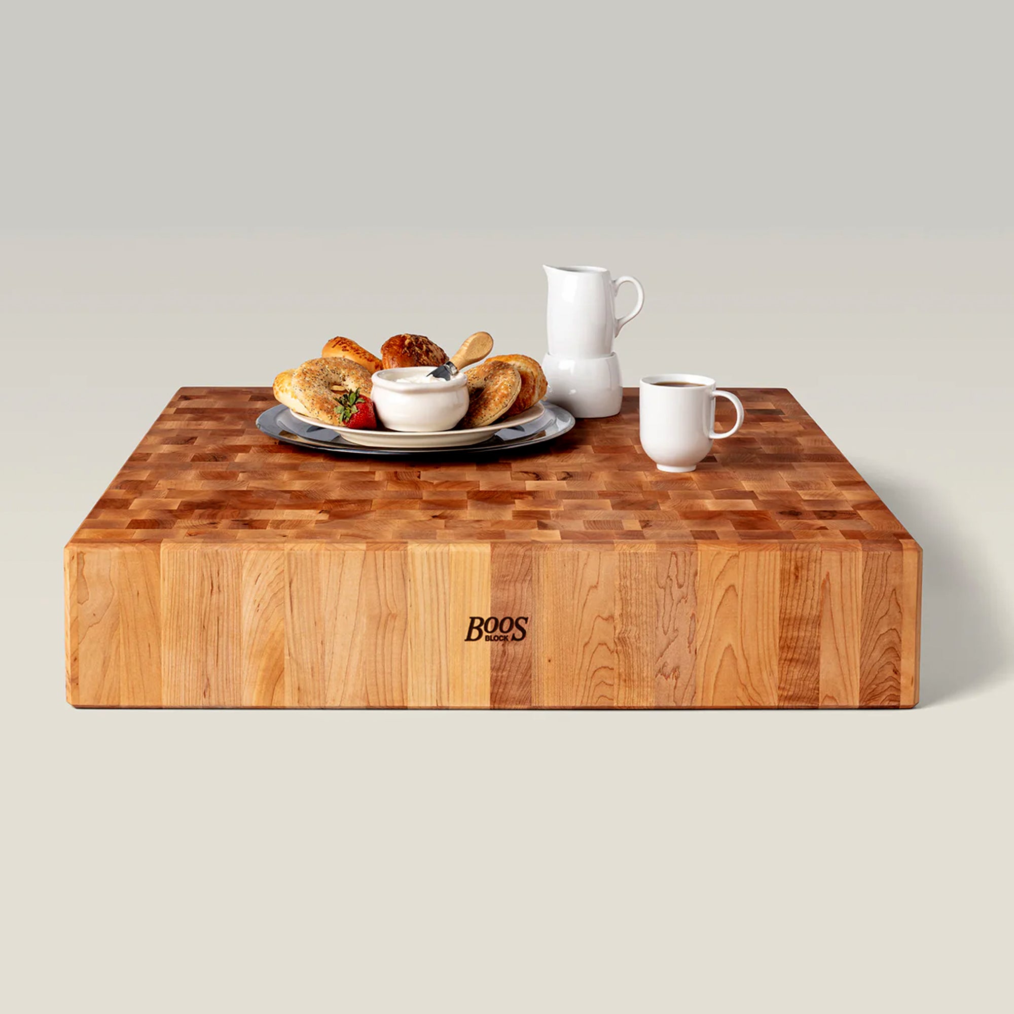 John Boos BB Series Large Reversible Wood Chopping Board, 30" x 24" x 6", Maple - VMInnovations