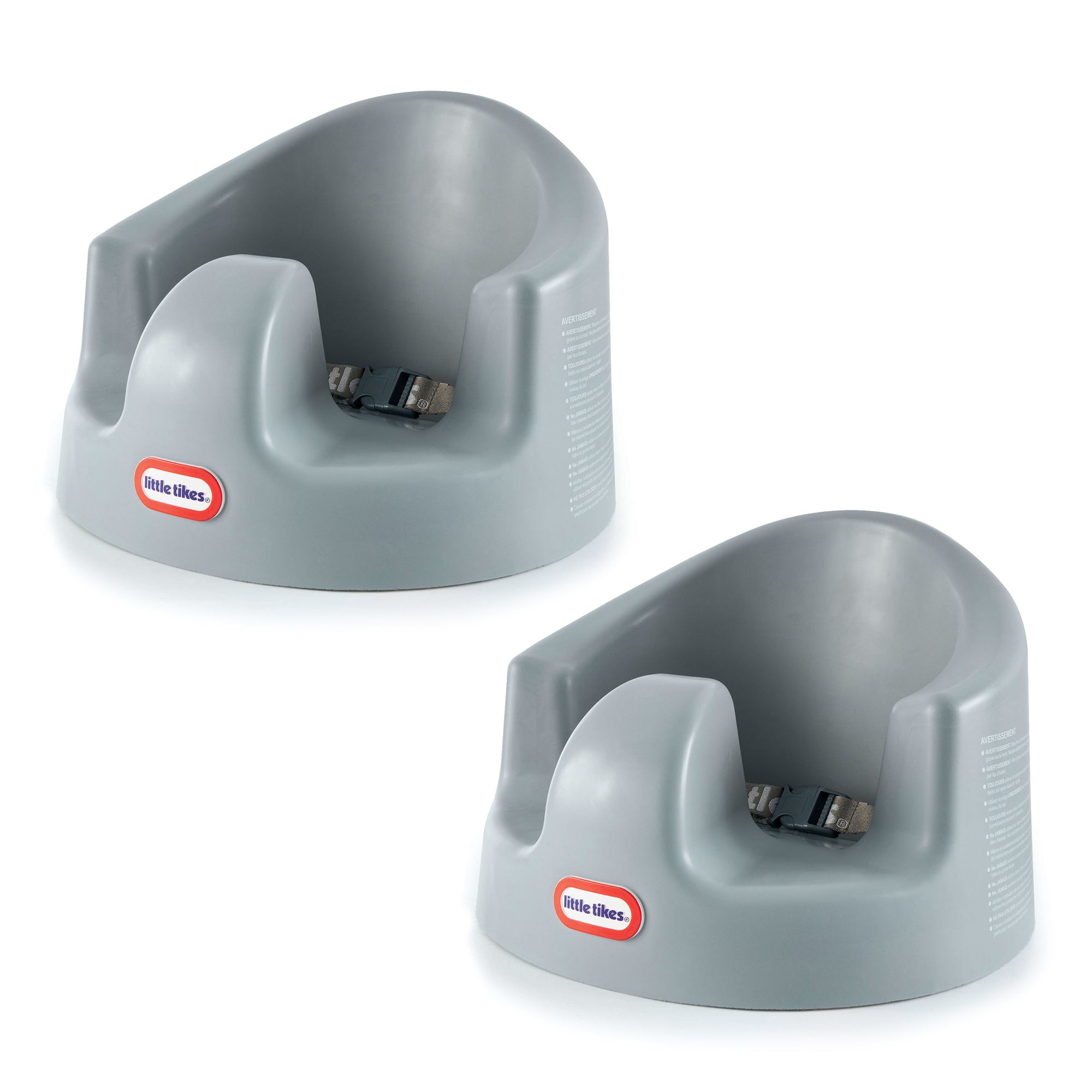 Little Tikes My First Seat Infant Foam Floor Support Baby Chair, Grey (2 Pack)