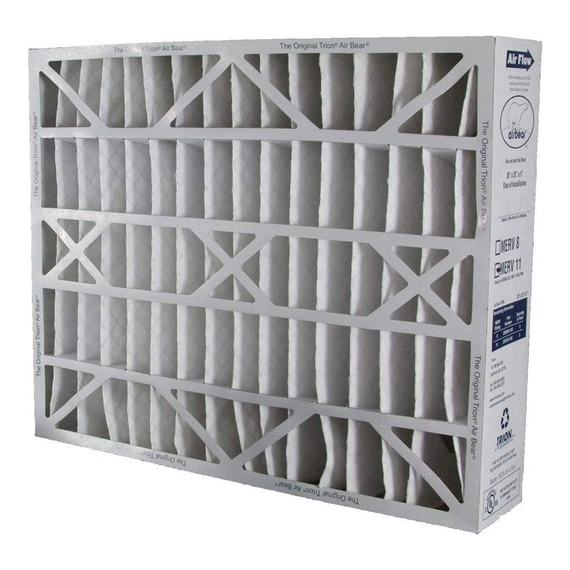 Trion 259112-102 Air Bear 20x25x5 Inch MERV 11 Air Purifier Filter (3 Pack) - VMInnovations