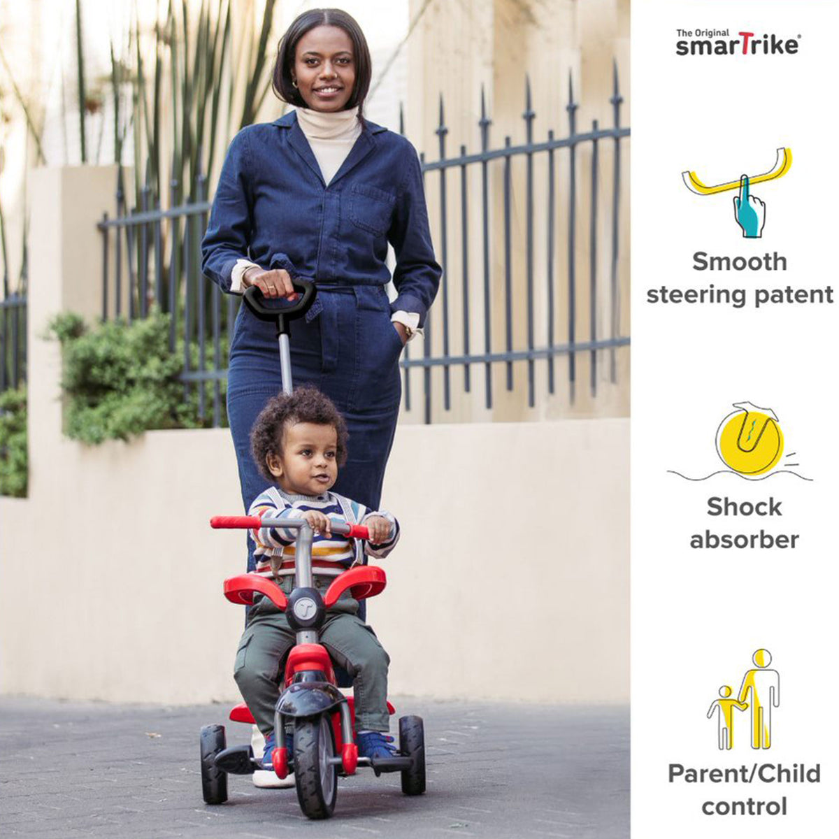 smarTrike Breeze 3 in 1 Baby Toddler Trike Tricycle for 15 to 36 Months, Red (Refurbished)