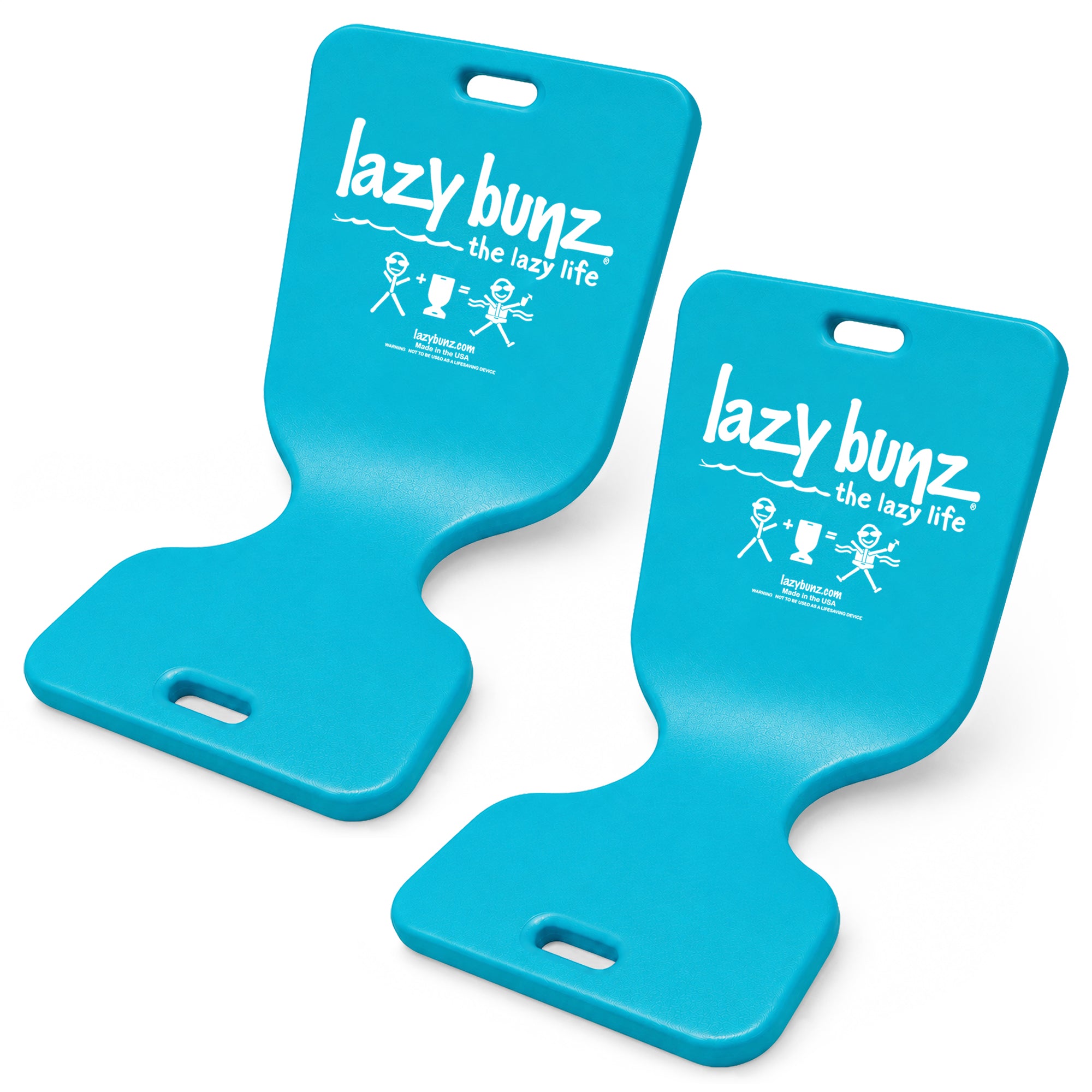 TRC Recreation 36 Inch Lazy Bunz Comfortable Saddle Foam Floater, Teal (2 Pack)