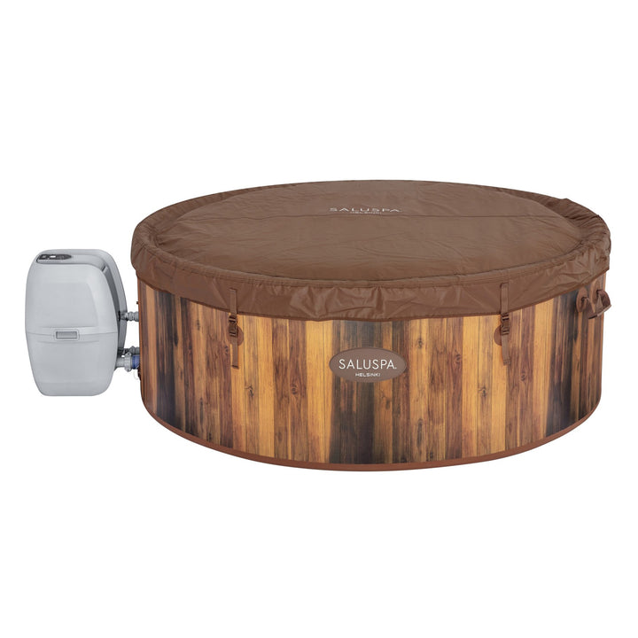 Bestway Helsinki SaluSpa 7 Person Inflatable Hot Tub Spa with 180 AirJets, Brown - VMInnovations