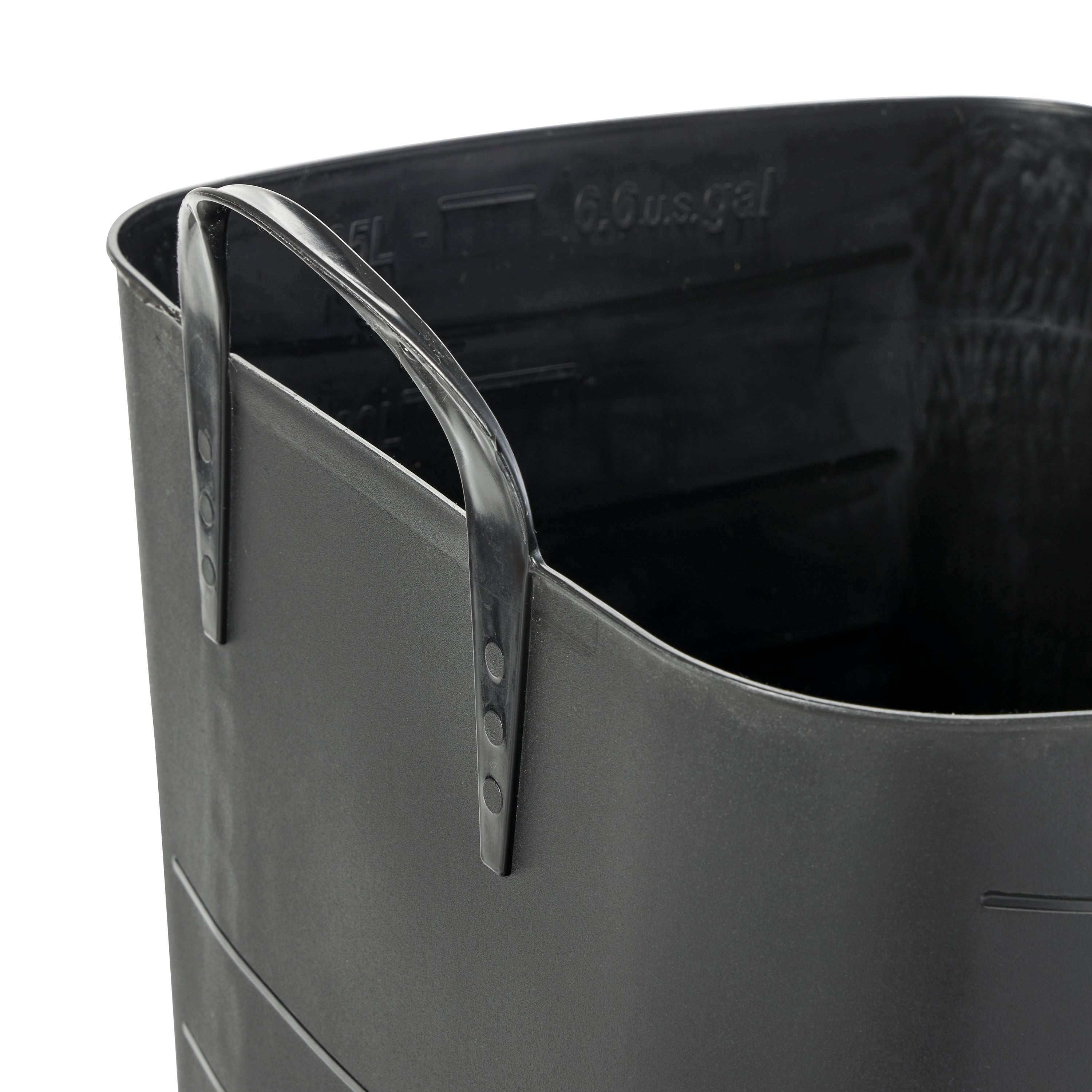 Life Story Tub Basket 25 Liter Plastic Storage Tote Bin with Handles, Black - VMInnovations