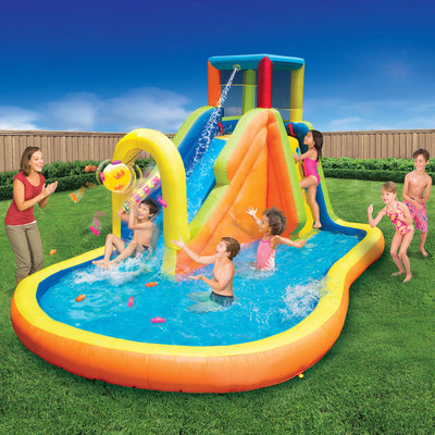 Banzai Outdoor Inflatable Pinata Bash Party Slide Aquatic Activity Water Park