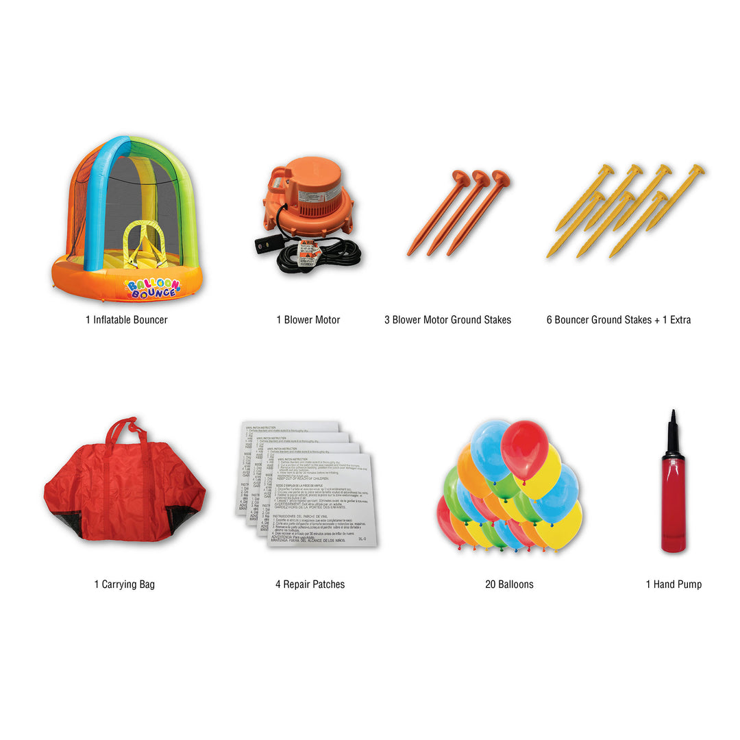 Banzai Inflatable Balloon Bounce House Activity Play Center with 20 Balloons - VMInnovations