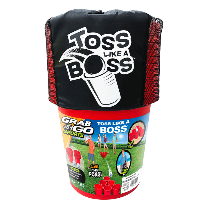 Banzai Toss Like A Boss Outdoor Giant Pong Lawn Game with Drawstring Carry Bag - VMInnovations