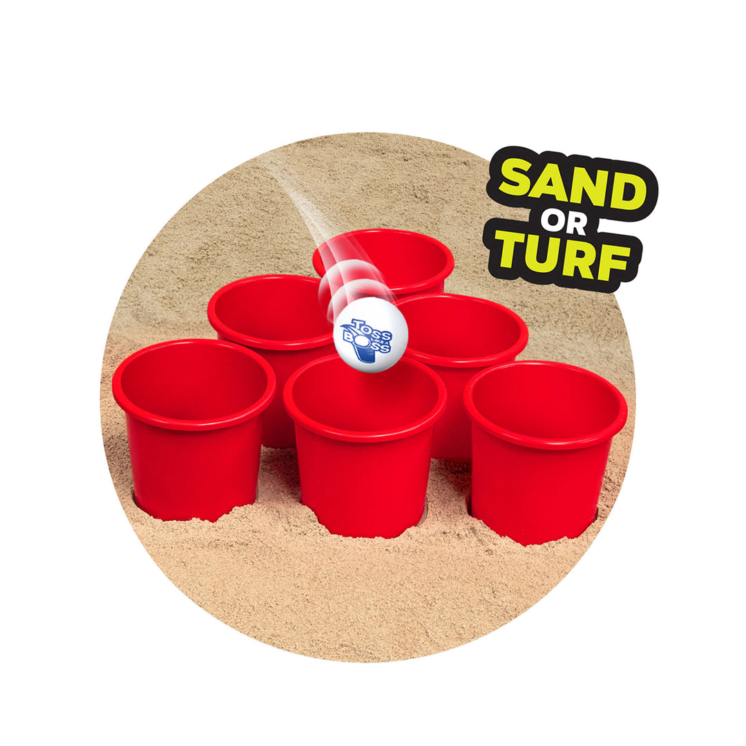 Banzai Toss Like A Boss Outdoor Giant Pong Lawn Game with Drawstring Carry Bag - VMInnovations