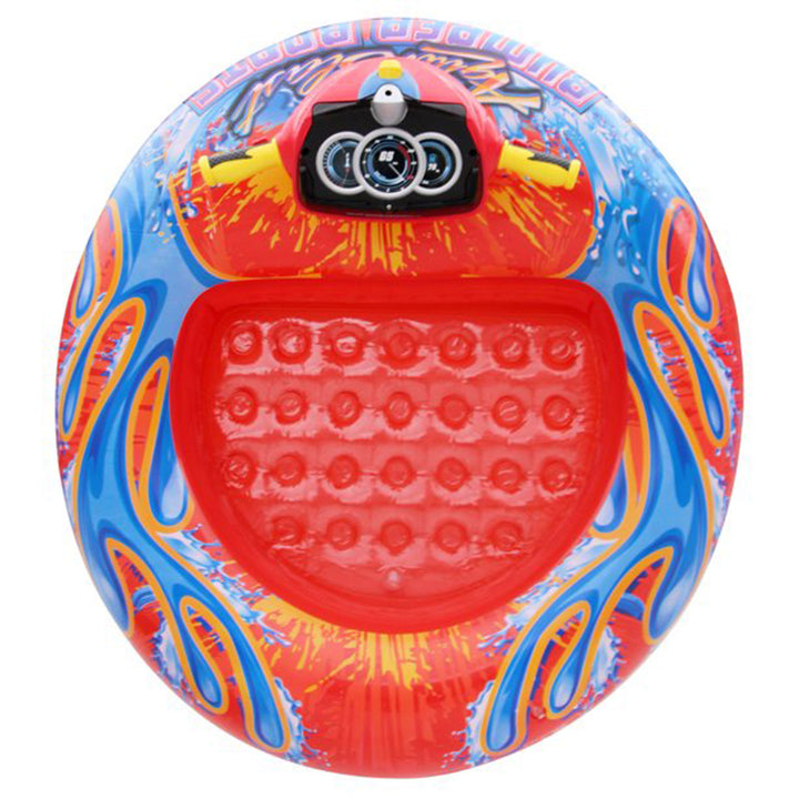 Banzai Aqua Blast Motorized Bumper Boat Inflatable Pool Float Water Toy, Red - VMInnovations