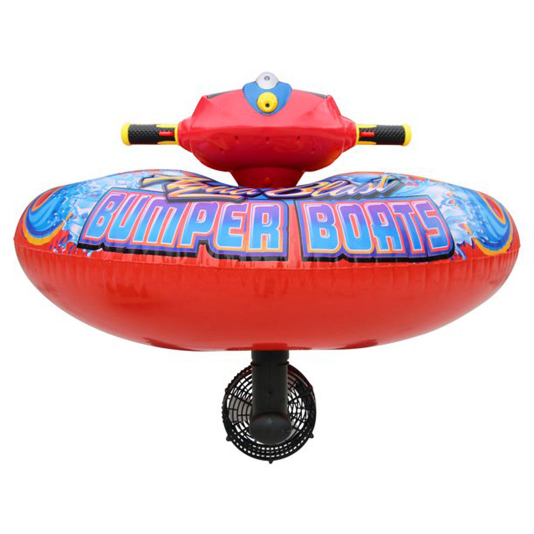 Banzai Aqua Blast Motorized Bumper Boat Inflatable Pool Float Water Toy, Red - VMInnovations