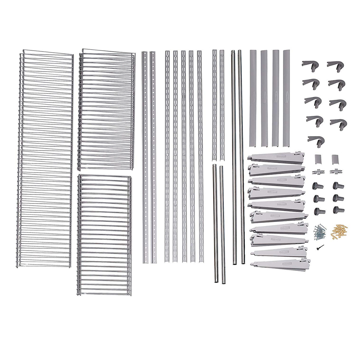 Rubbermaid Configurations 4-8 Feet Custom Closet Organizer Deluxe Kit, Titanium