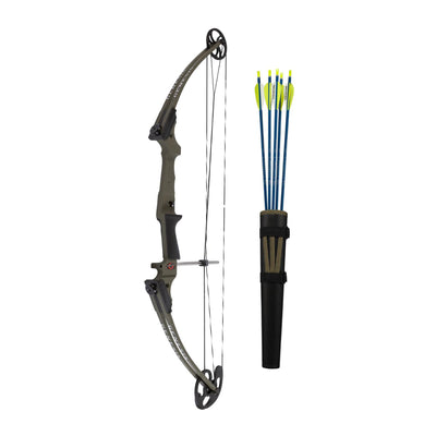Genesis Original Lightweight Archery Compound Bow/Arrow Set, Right Handed,Ambush