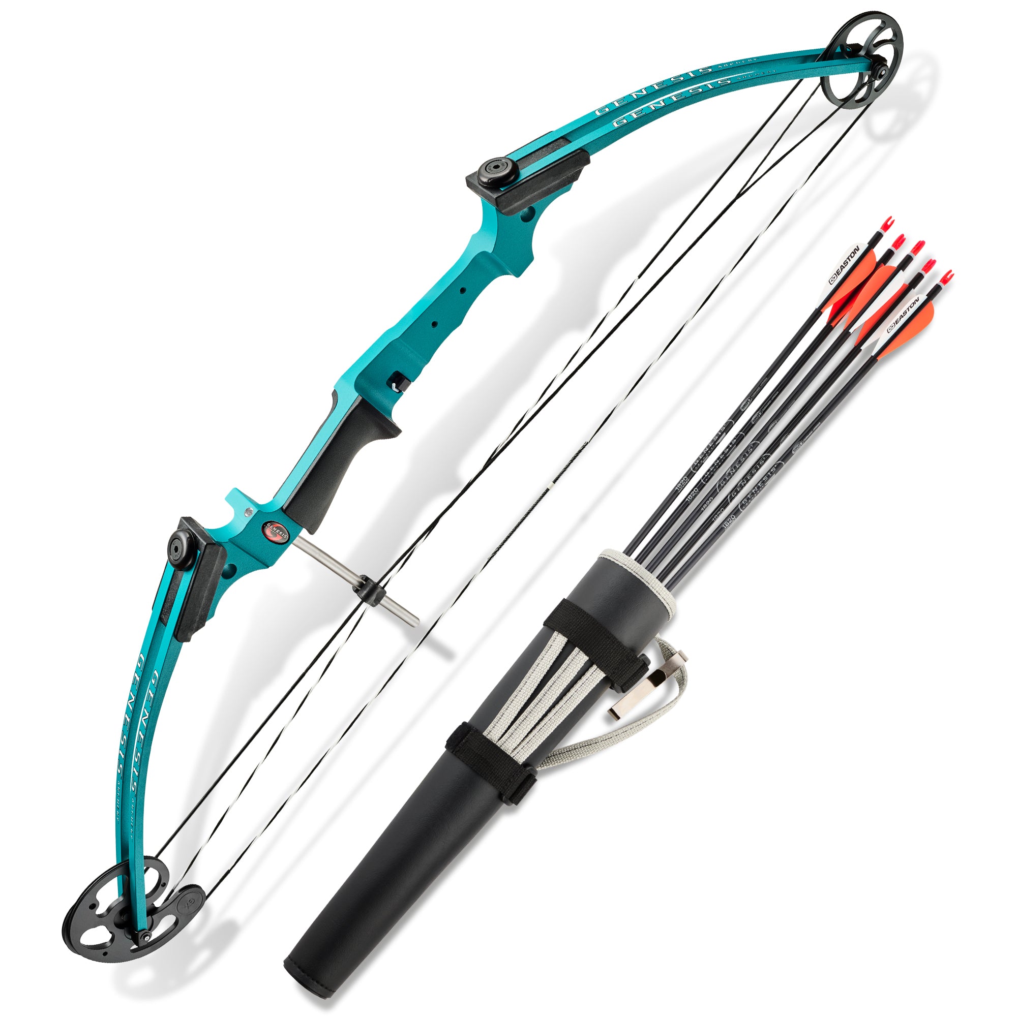 Genesis Original Compound Archery Kit w/ Arrows, Bow, Quiver, Right Handed Used) - VMInnovations