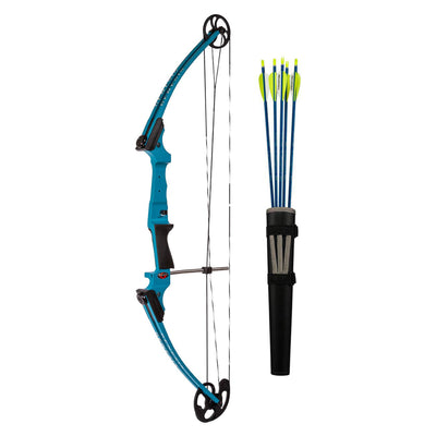 Genesis Original Lightweight Archery Compound Bow & Arrow Set, Left Handed, Teal