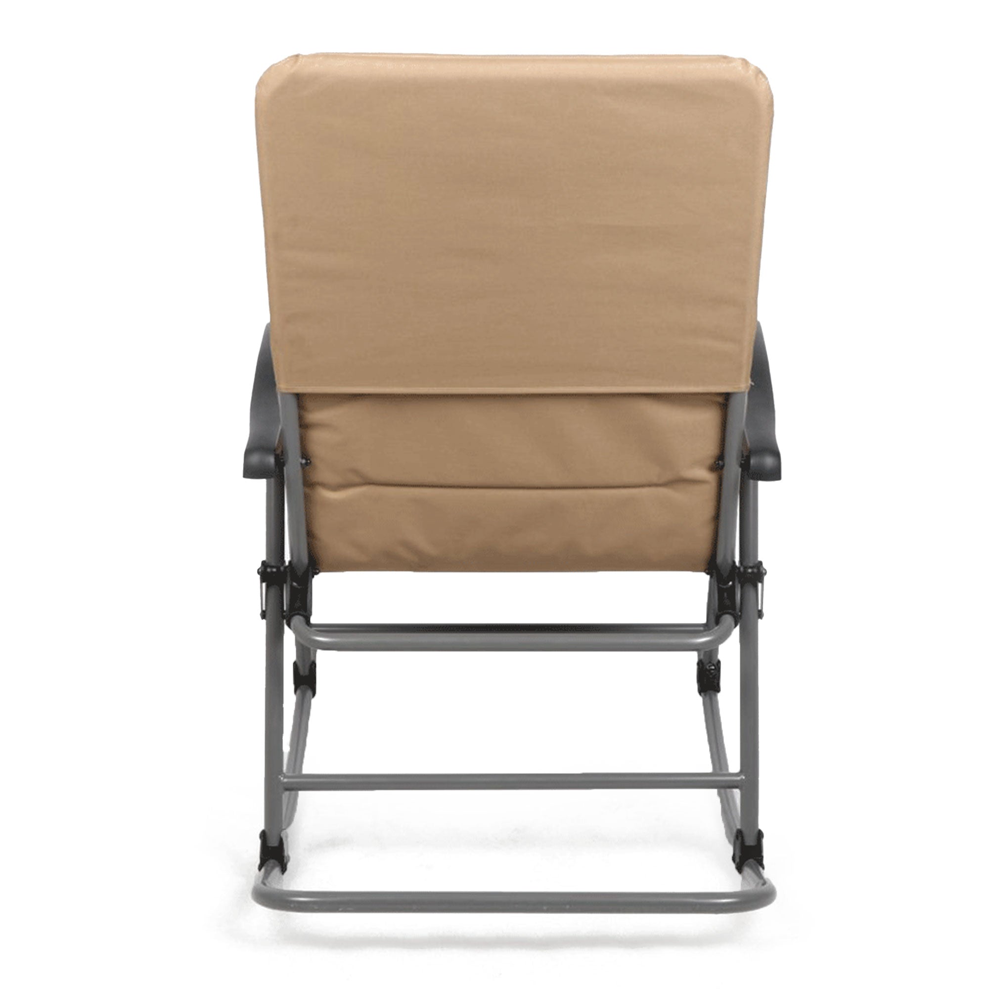 Portal Outdoor Portable Folding Camping Rocking Chair Recliner, Tan (2 Pack) - VMInnovations