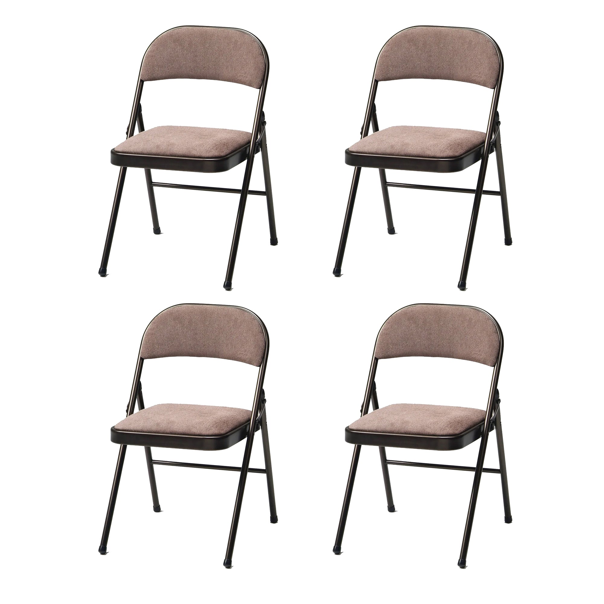 MECO 4-Pack of Deluxe Corrin Fabric Padded Folding Chairs with 16 x 16 Inch Seat - VMInnovations