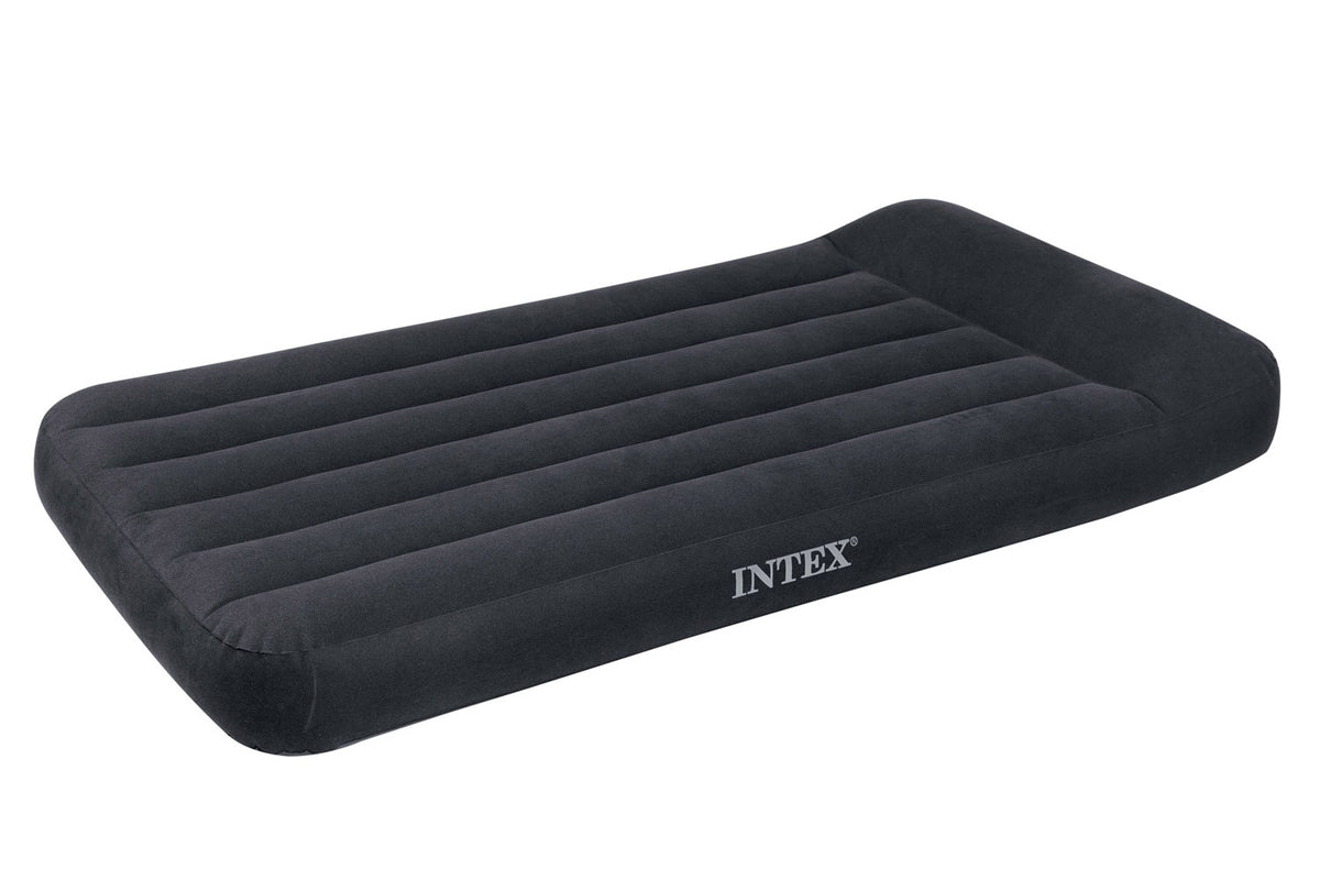 Intex Twin Classic Pillow Rest Air Mattress Bed & 120V Cordless Electric Pump