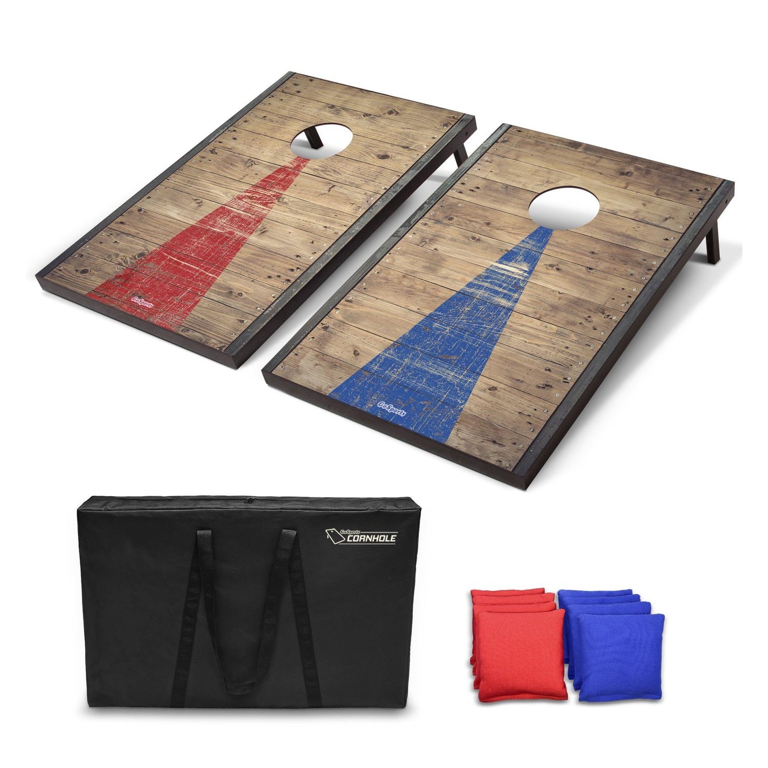 GoSports Cornhole Regulation Size 3' x 2' Bean Bag Lawn Game, Rustic (Open Box) - VMInnovations