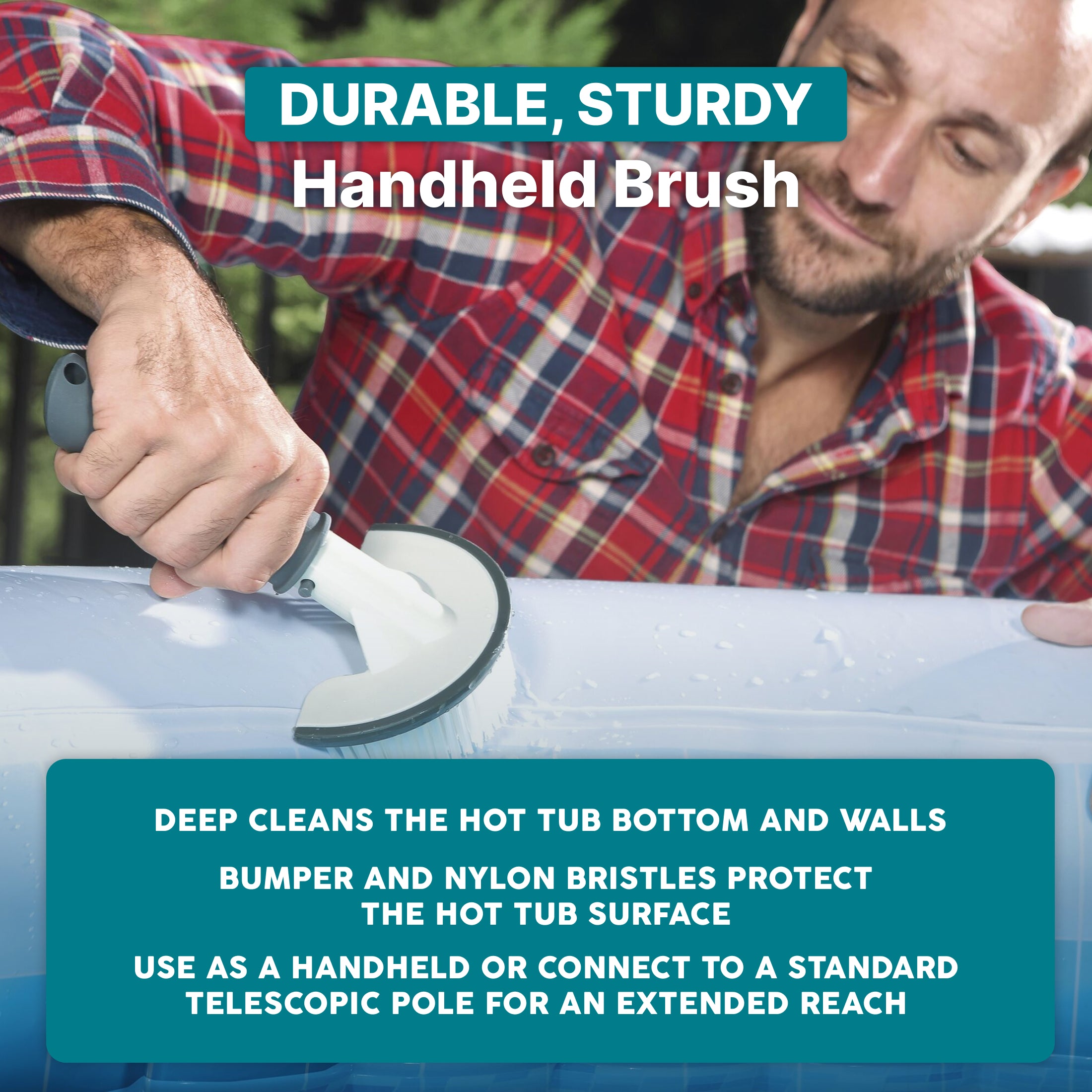 Bestway SaluSpa All-in-One Cleaning Tools for Spa w/ Net, Brush, & Scrubber Mitt - VMInnovations