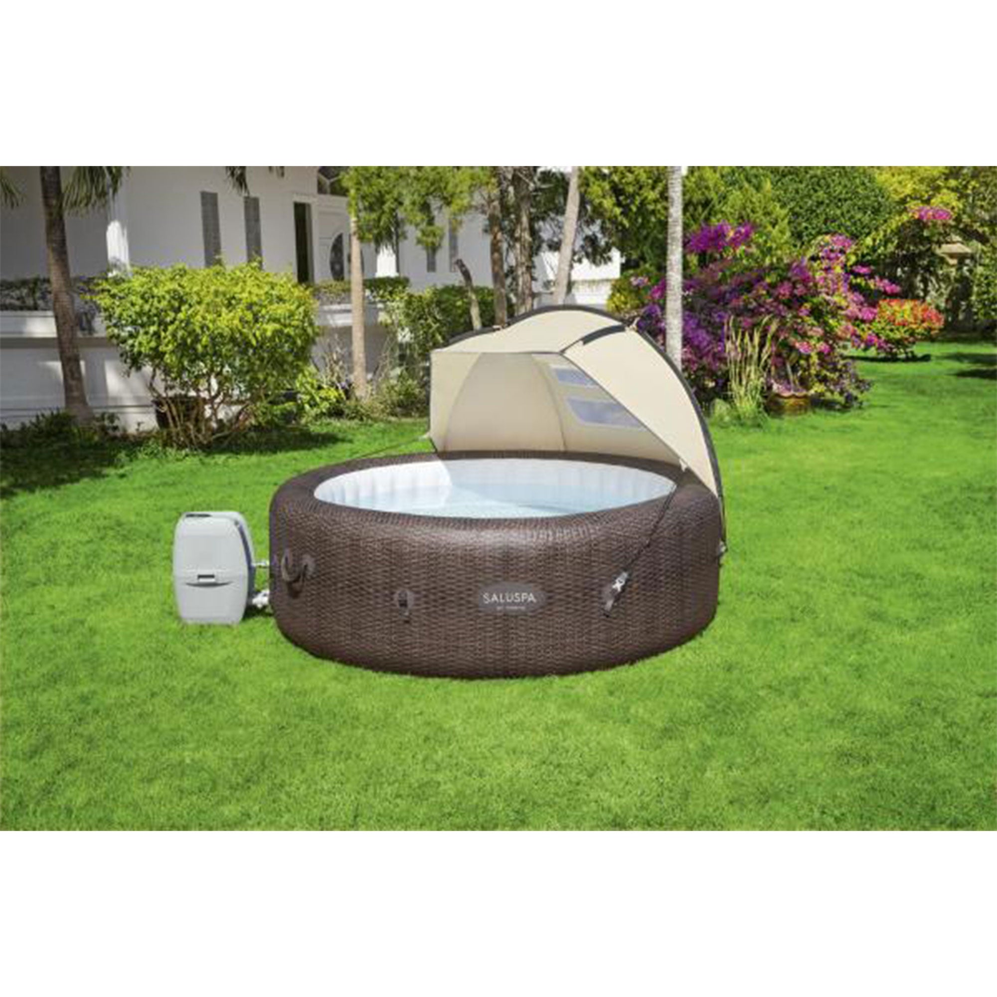Bestway Small Sun Shade Canopy Accessory for Inflatable Hot Tub Spas (Open Box) - VMInnovations