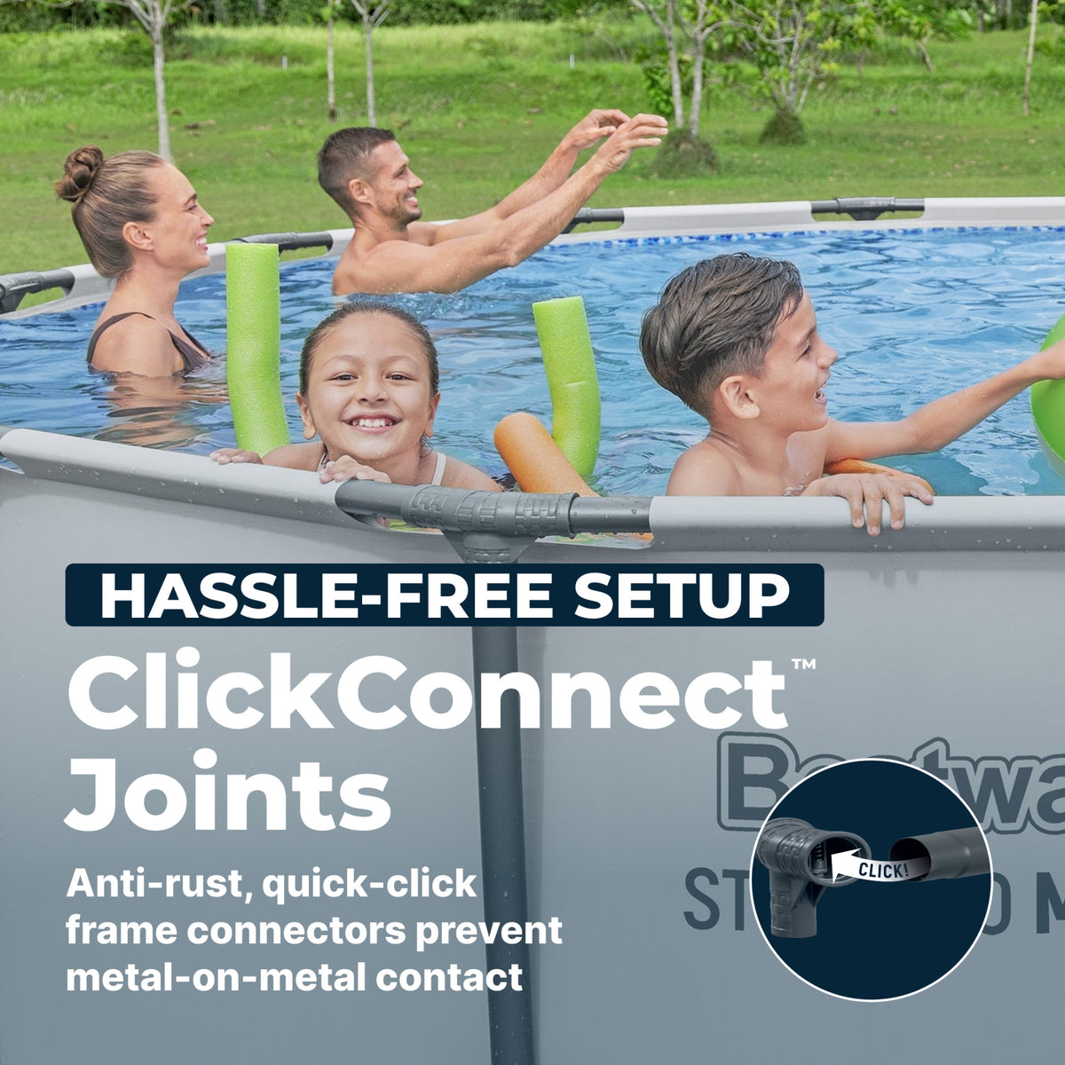 Bestway Steel Pro MAX 14 x 4 Ft Above Ground Round Complete Pool Set (Open Box)
