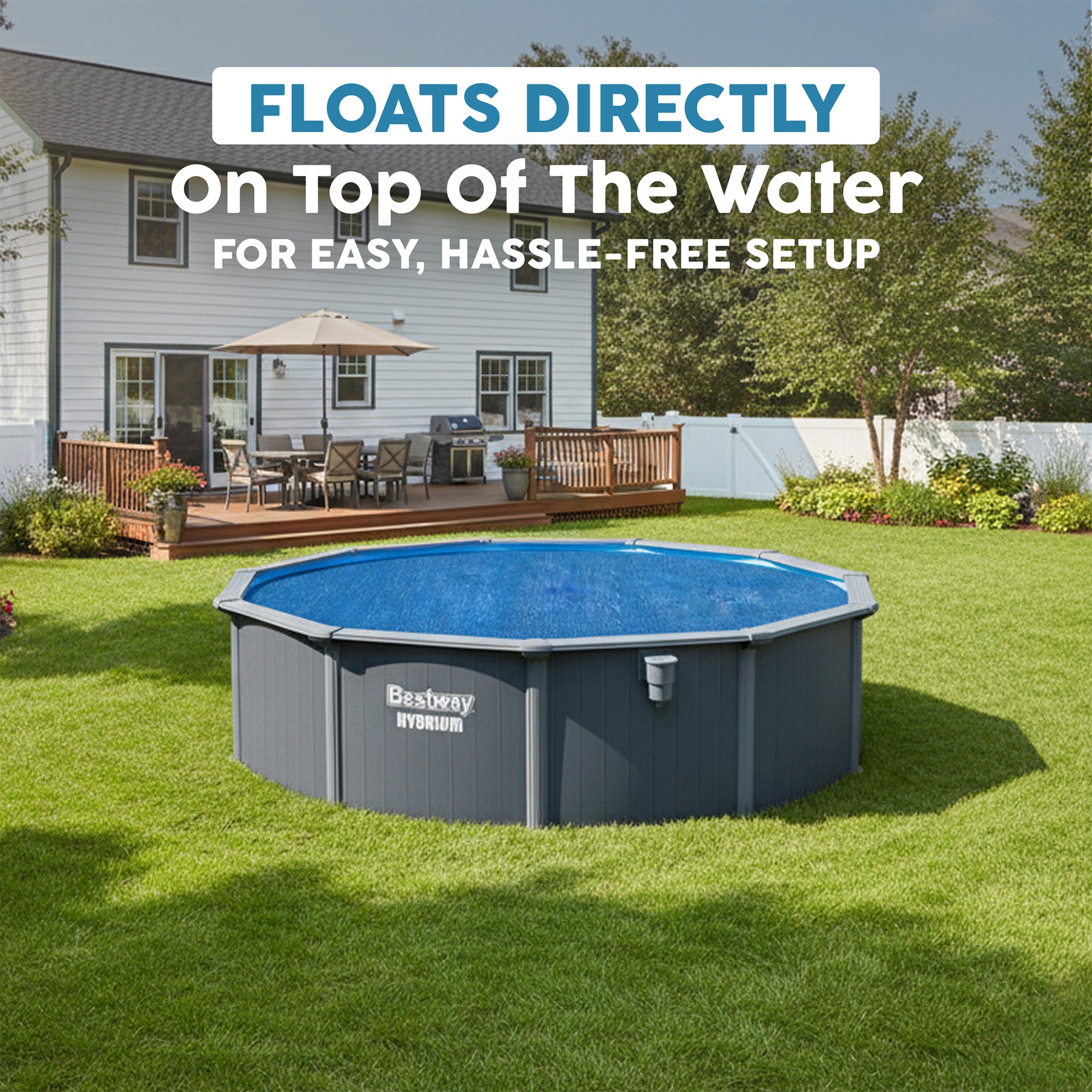 Bestway Round Solar Pool Cover for 18' Frame & Steel Wall Above Ground(Open Box)