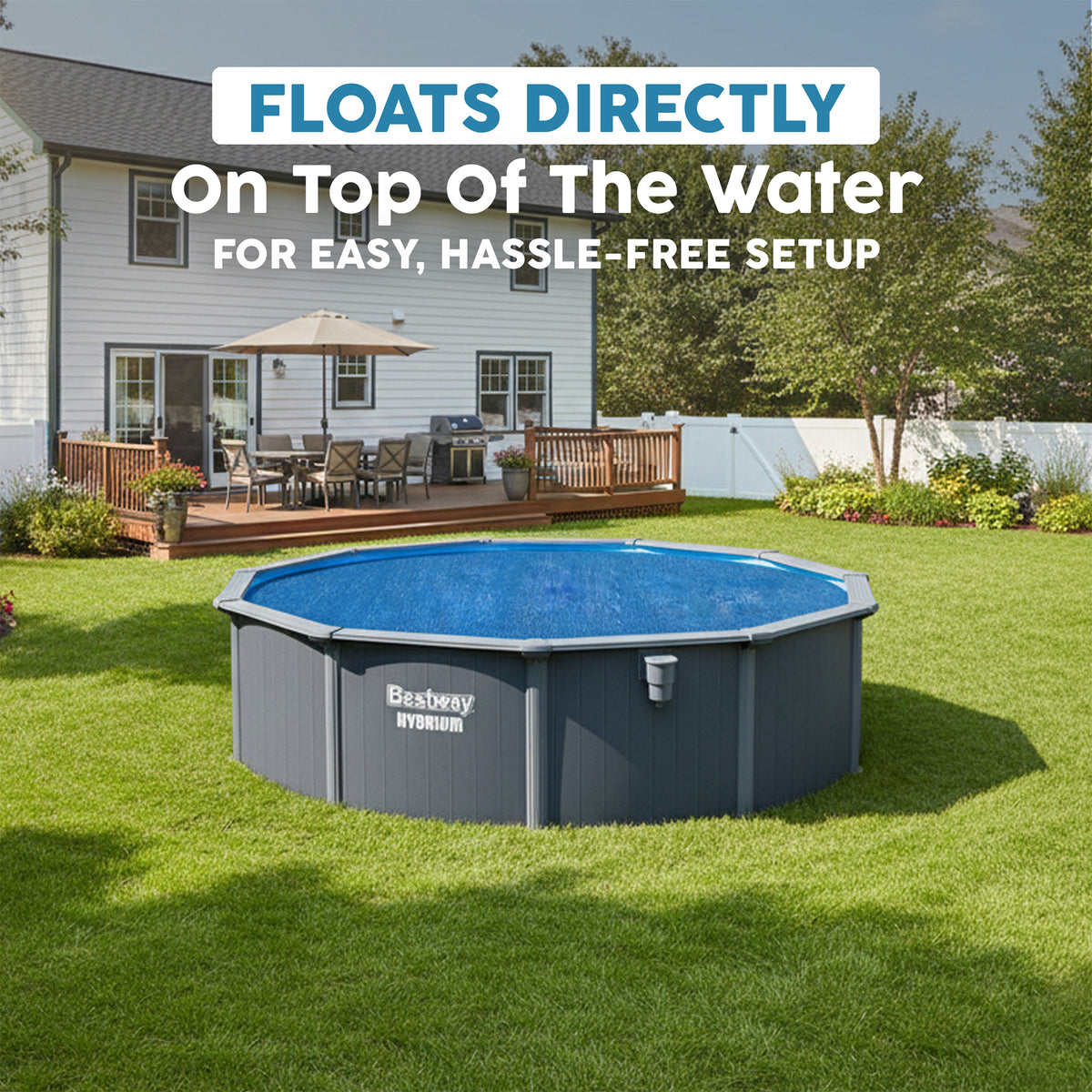 Bestway Round Solar Pool Cover for 18' Frame & Steel Wall Pool (Used) - VMInnovations