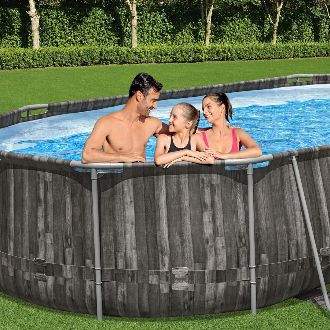 Bestway Power Steel 20x12x4 Foot Above Ground Oval Pool Set (For Parts) - VMInnovations