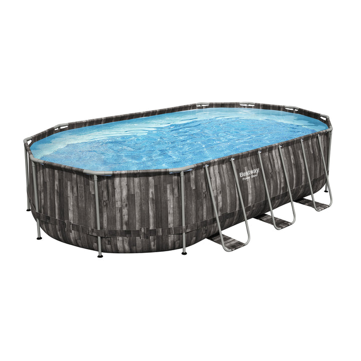 Bestway Power Steel 20x12x4 Foot Above Ground Oval Pool Set (For Parts) - VMInnovations