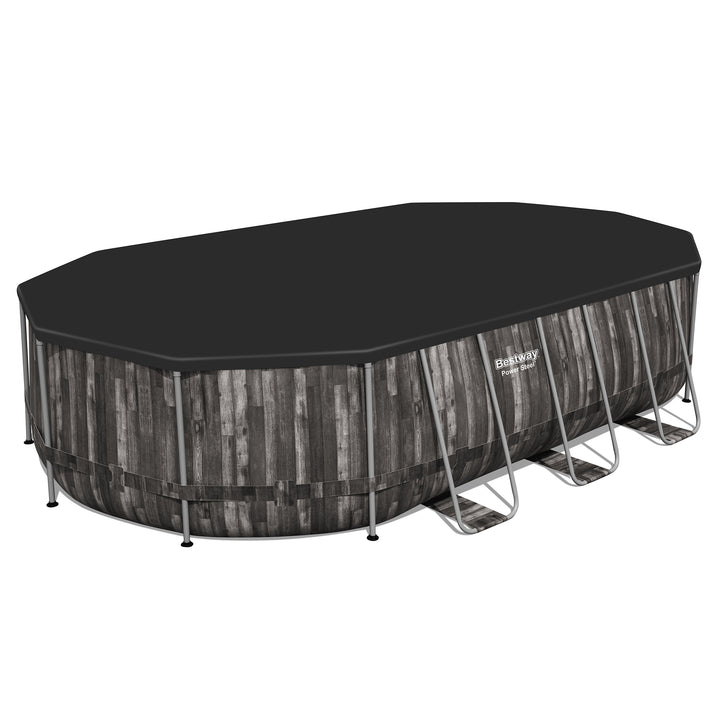 Bestway Power Steel 20x12x4 Foot Above Ground Oval Pool Set (For Parts) - VMInnovations