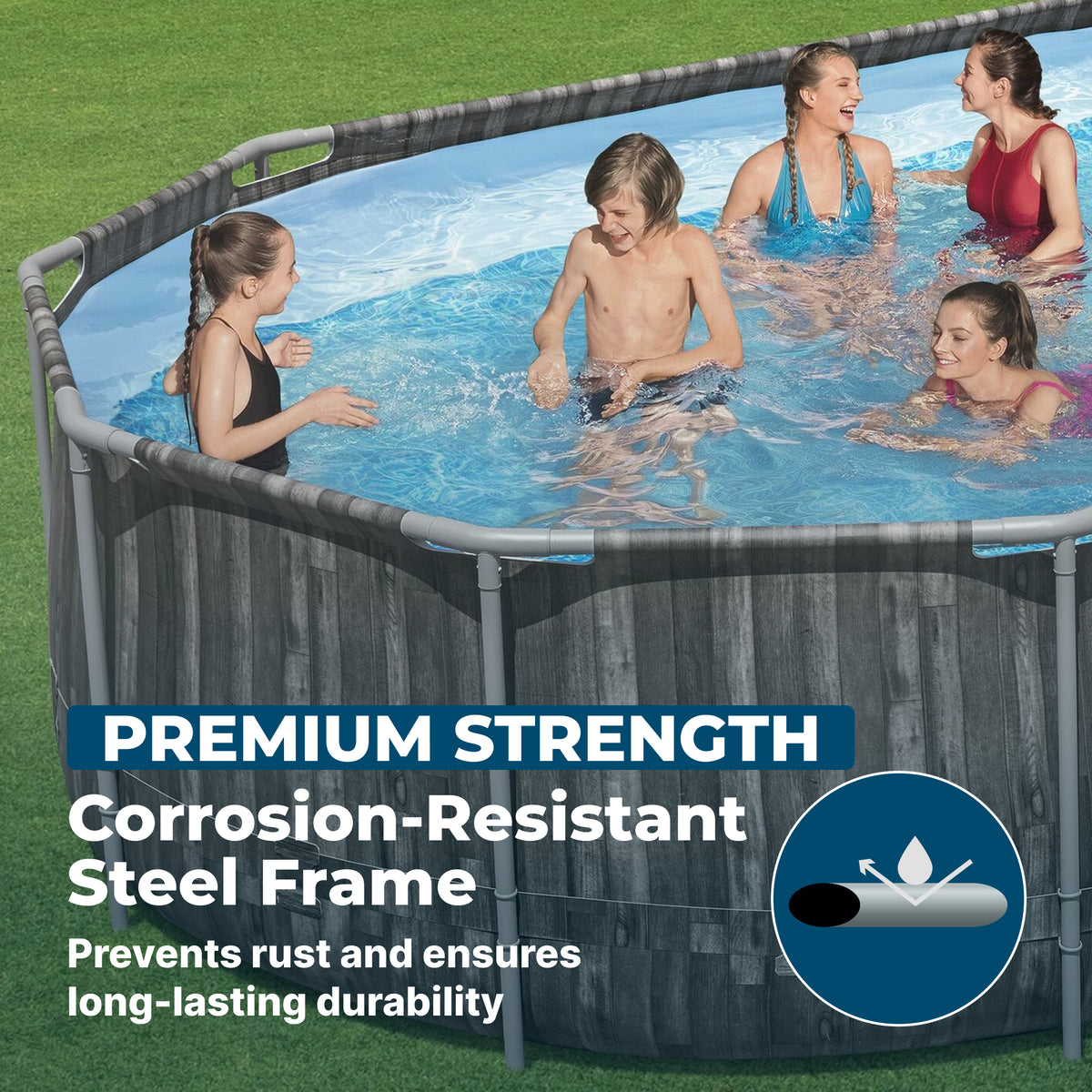 Bestway Power Steel 20x12x4 Foot Above Ground Oval Pool Set (Open Box)