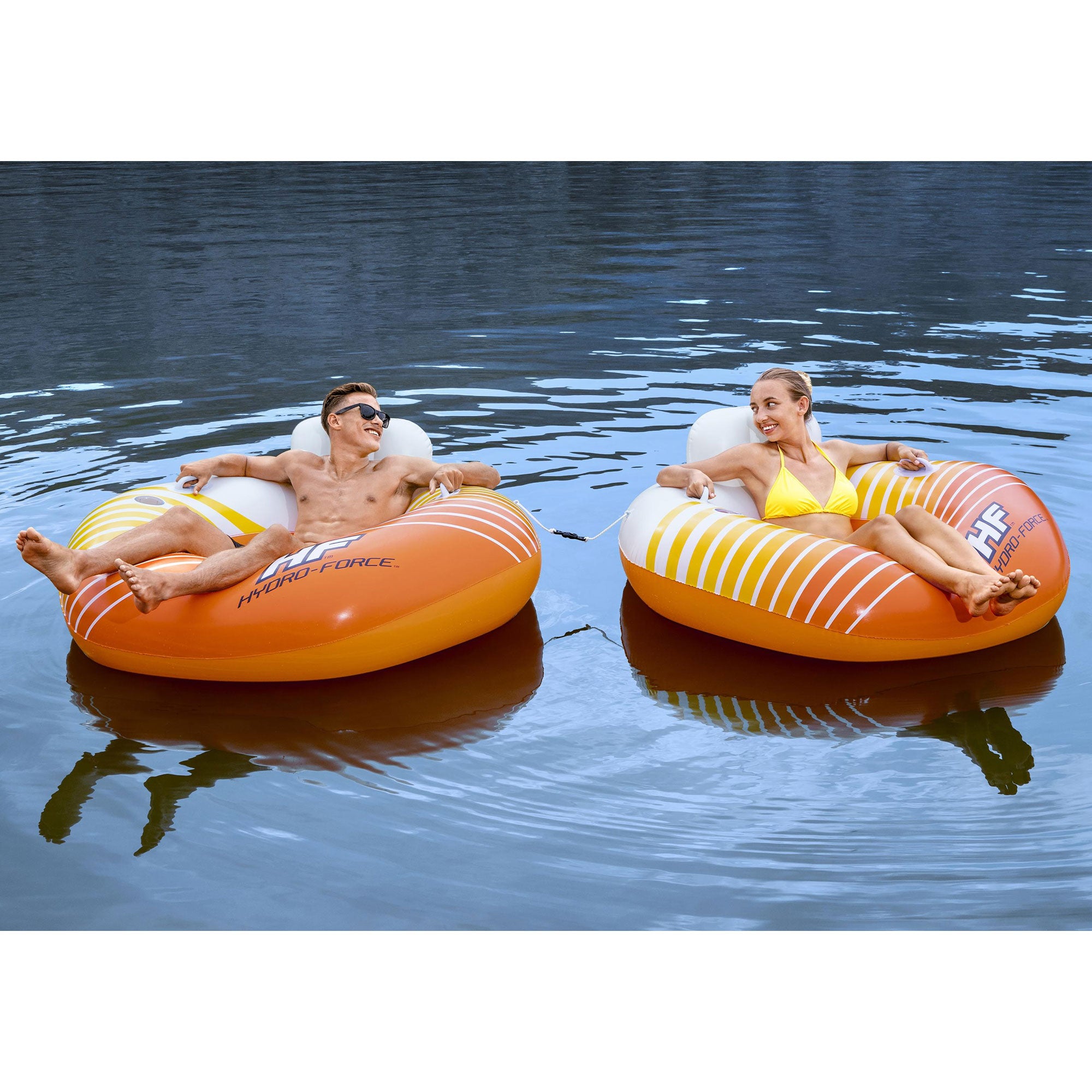 Hydro-Force 43399E Sunkissed Swimming Pool, Lake, River, Beach Inflatable Tube - VMInnovations