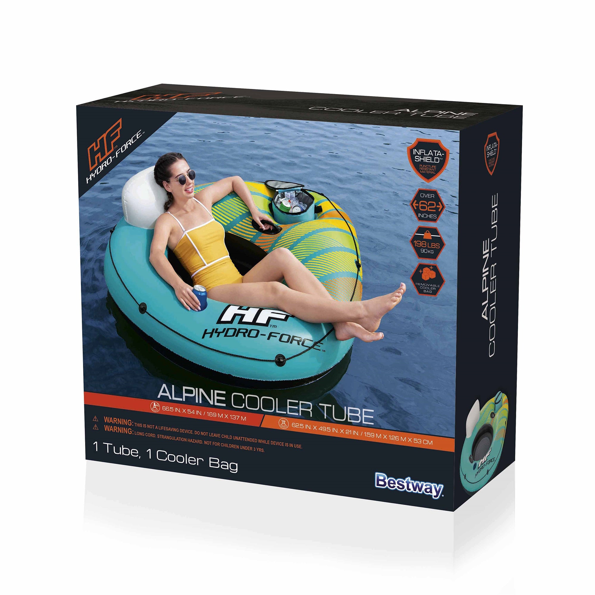 Bestway Hydro Force Alpine Single Person River Float Tube with Cooler (Open Box) - VMInnovations
