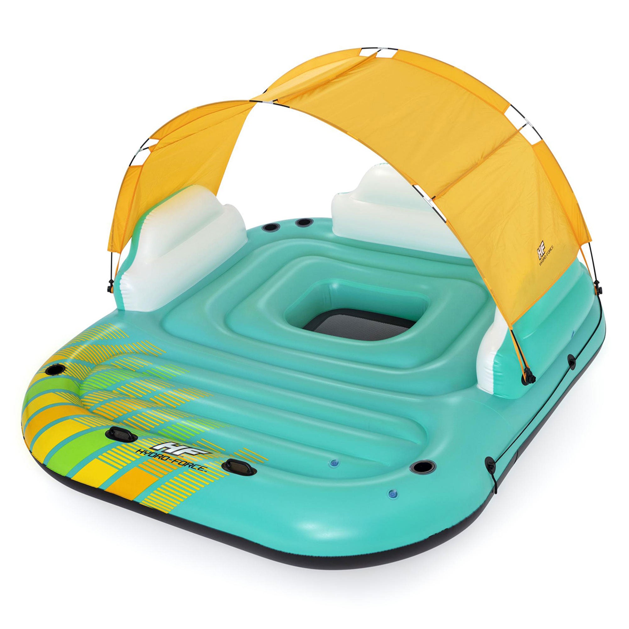 Hydro Force Sunny 5 Person Inflatable Floating Island Raft (Open Box) - VMInnovations
