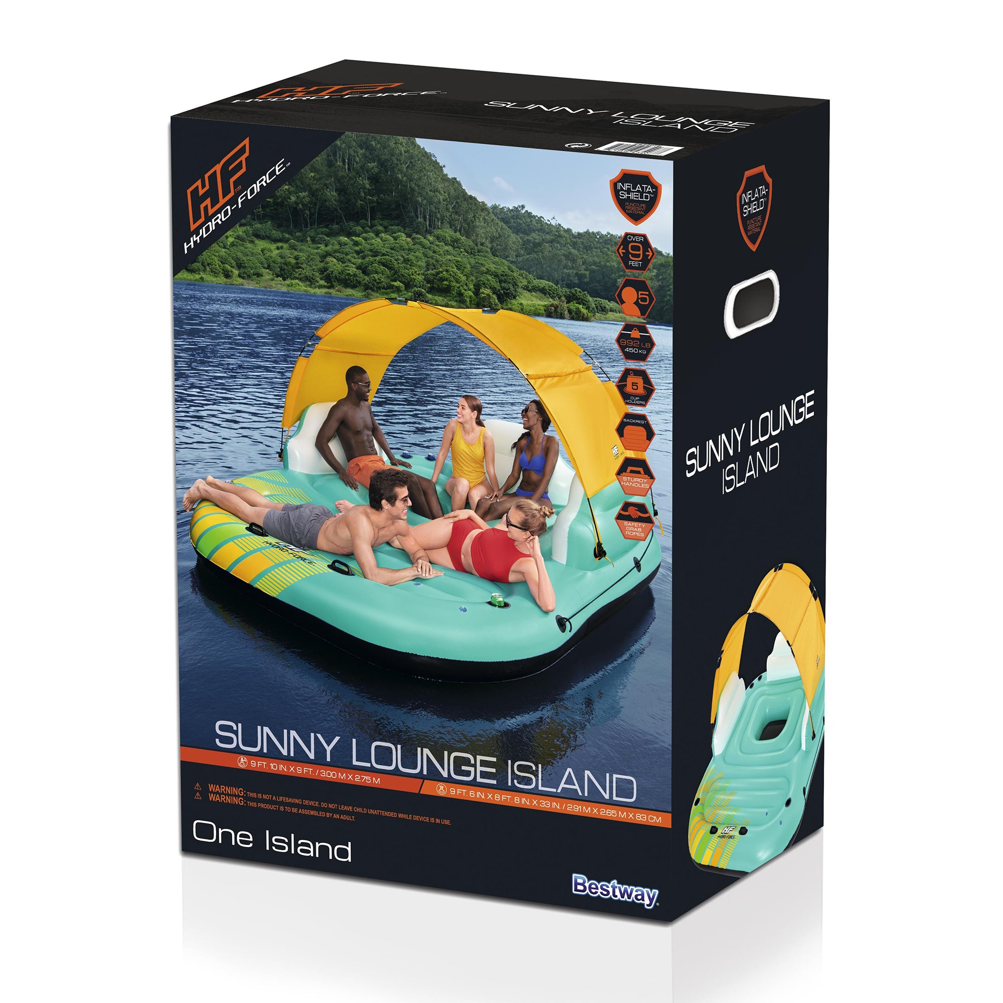 Bestway Hydro Force Sunny Inflatable Floating Island Lounge Raft (For Parts) - VMInnovations