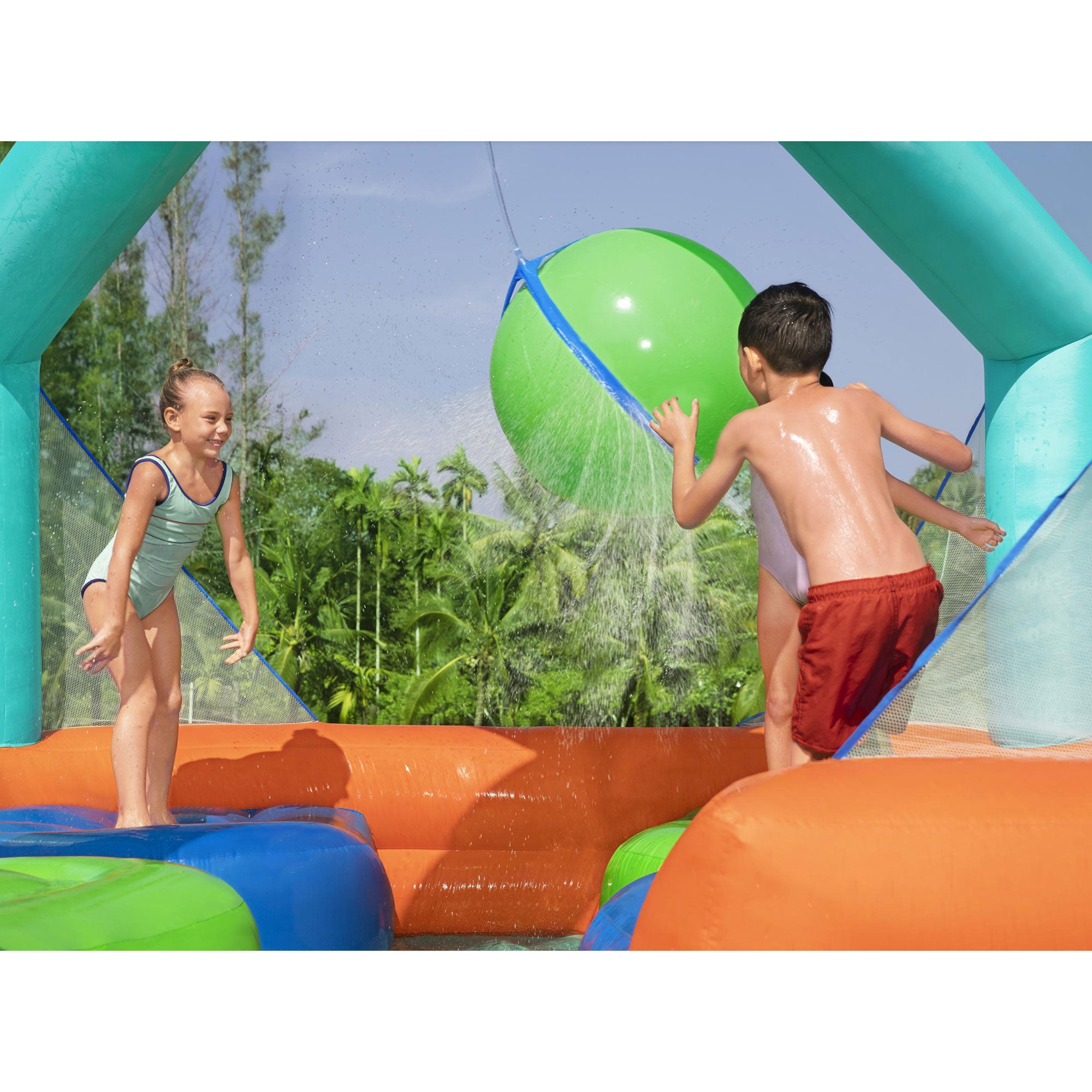 Bestway H2OGO! Dodge & Drench Kids Inflatable Bounce House Game Water Park(Used) - VMInnovations