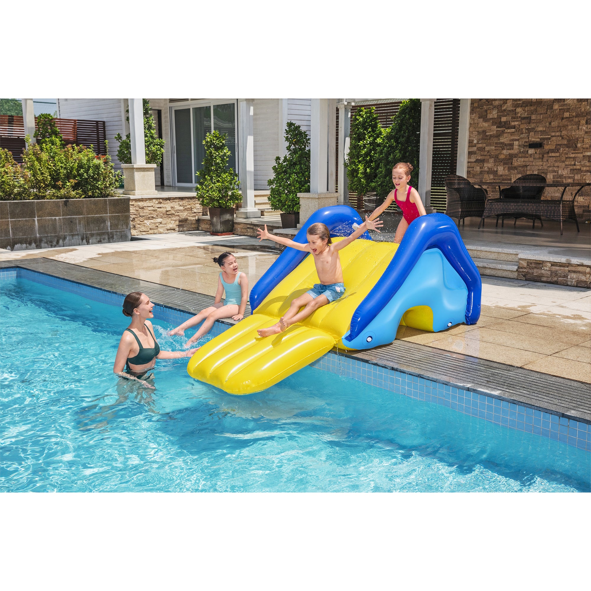 Bestway H2OGO! Giant Inflatable Pool Water Slide with Built-In Sprinkler, 2 Pack - VMInnovations
