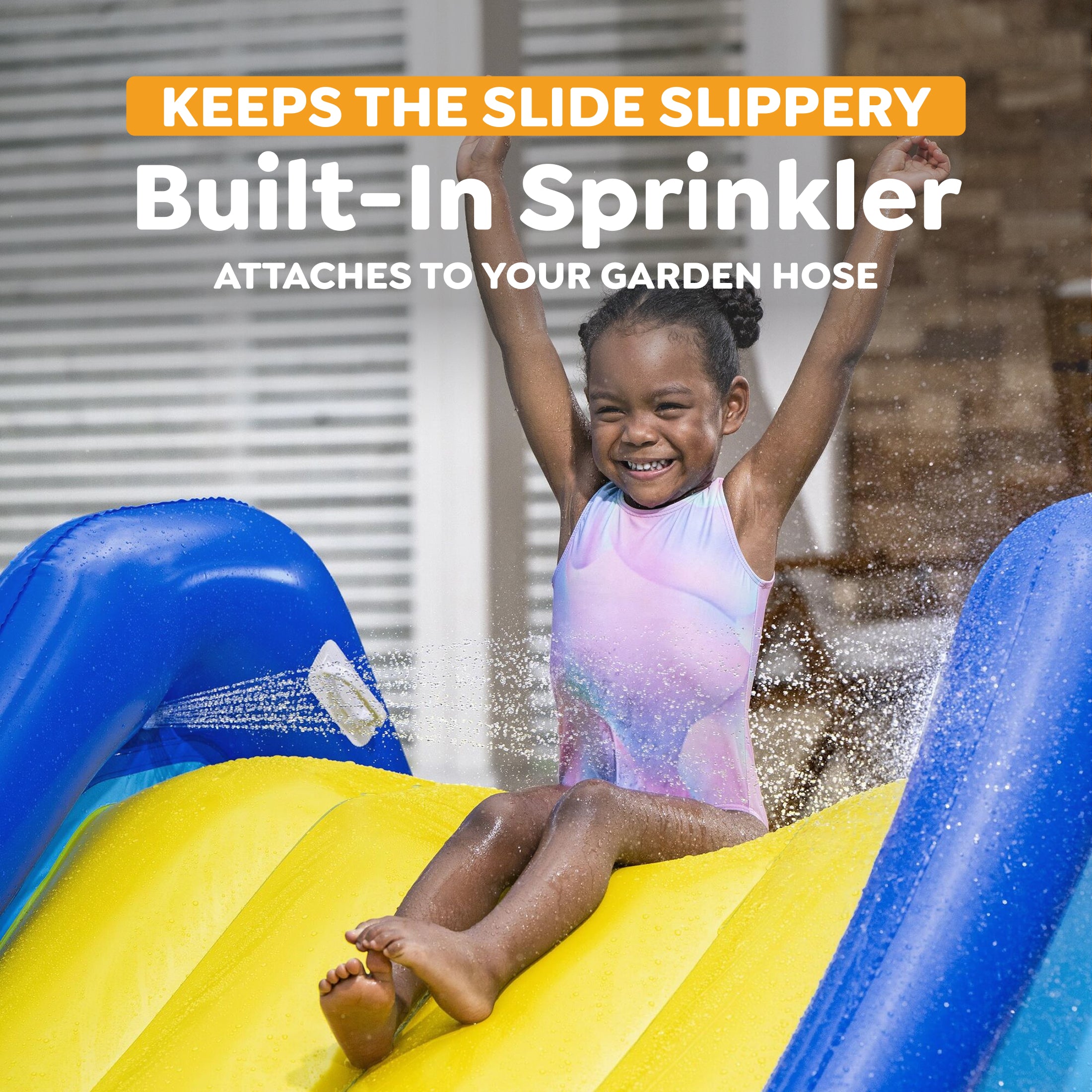 H2O GO Giant Inflatable PVC Pool Waterslide with Built In Sprinkler (Used) - VMInnovations