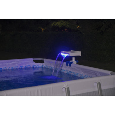 Bestway Above Ground Swimming Pool 7 Colored LED Relaxing Waterfall Cascade