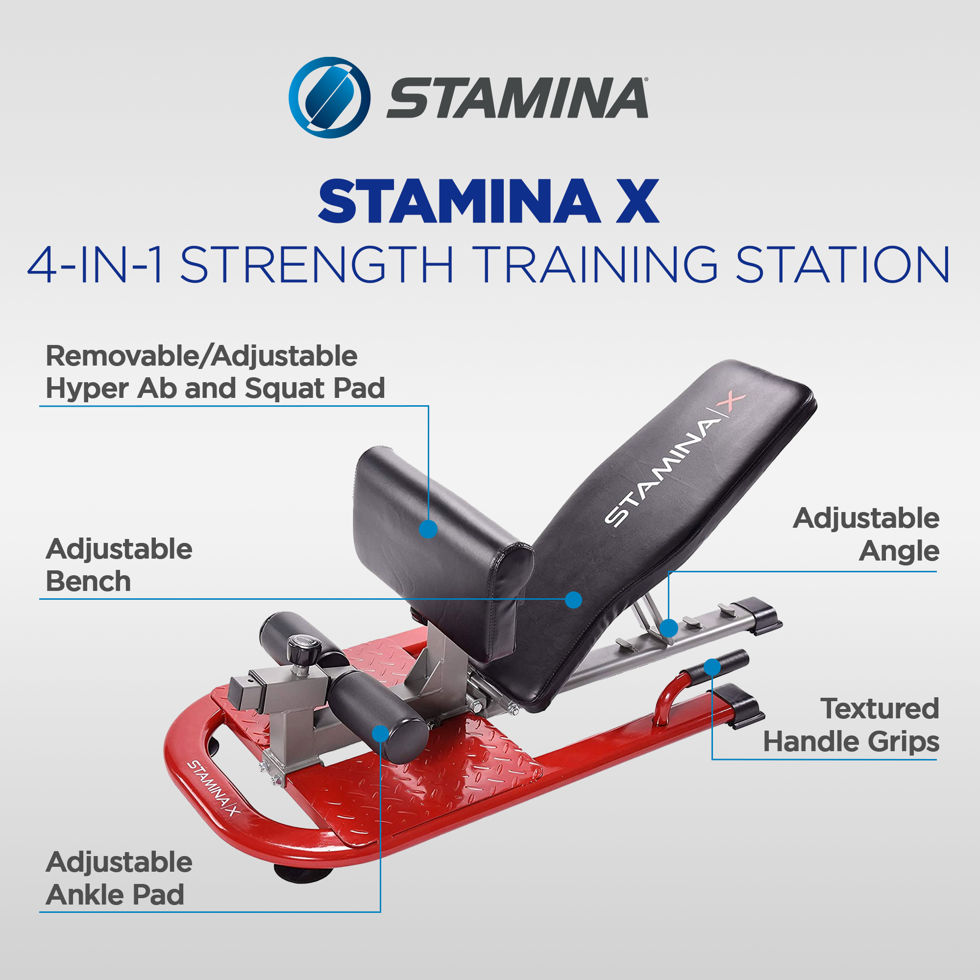 Stamina Products X 4 in 1 Strength Training Station & Workout Bench (For Parts)