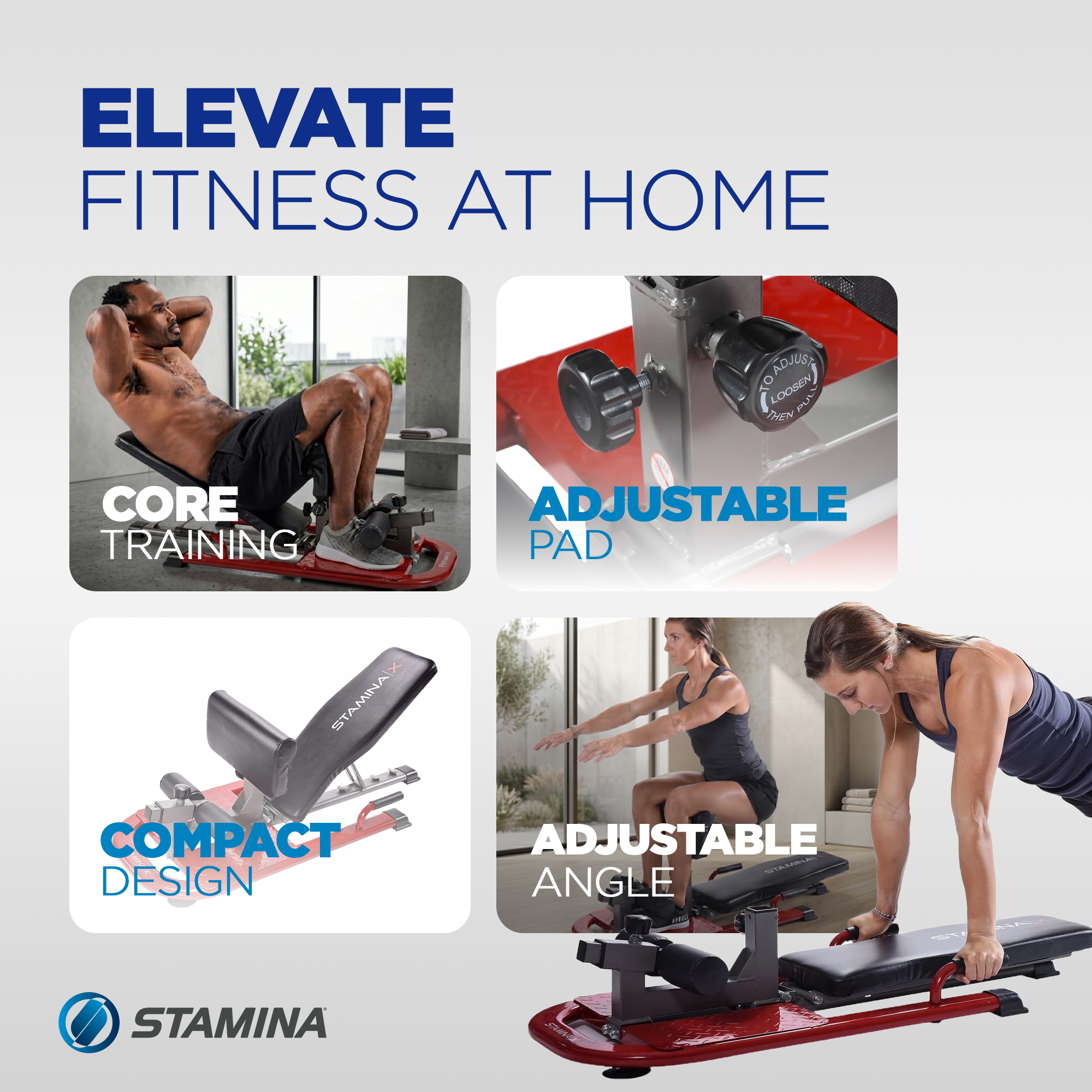 Stamina Products X 4 in 1 Strength Training Station & Workout Bench (For Parts) - VMInnovations