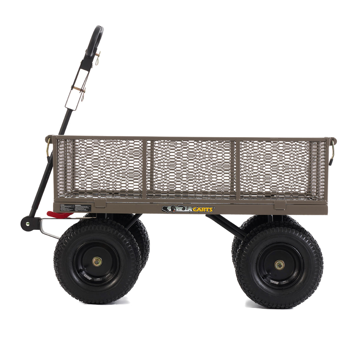 Gorilla Carts GORMP-12 5 Cubic Feet Heavy Duty Steel Quick Dump Wagon Cart, Gray (Refurbished)