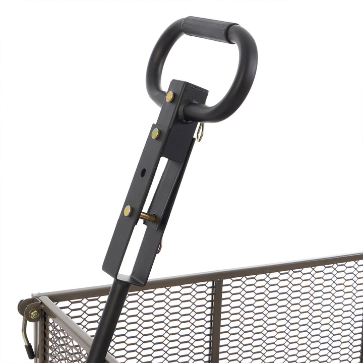 Gorilla Carts Steel Dump Cart Garden Beach Wagon, 1,200 Pound Capacity, Gray - VMInnovations