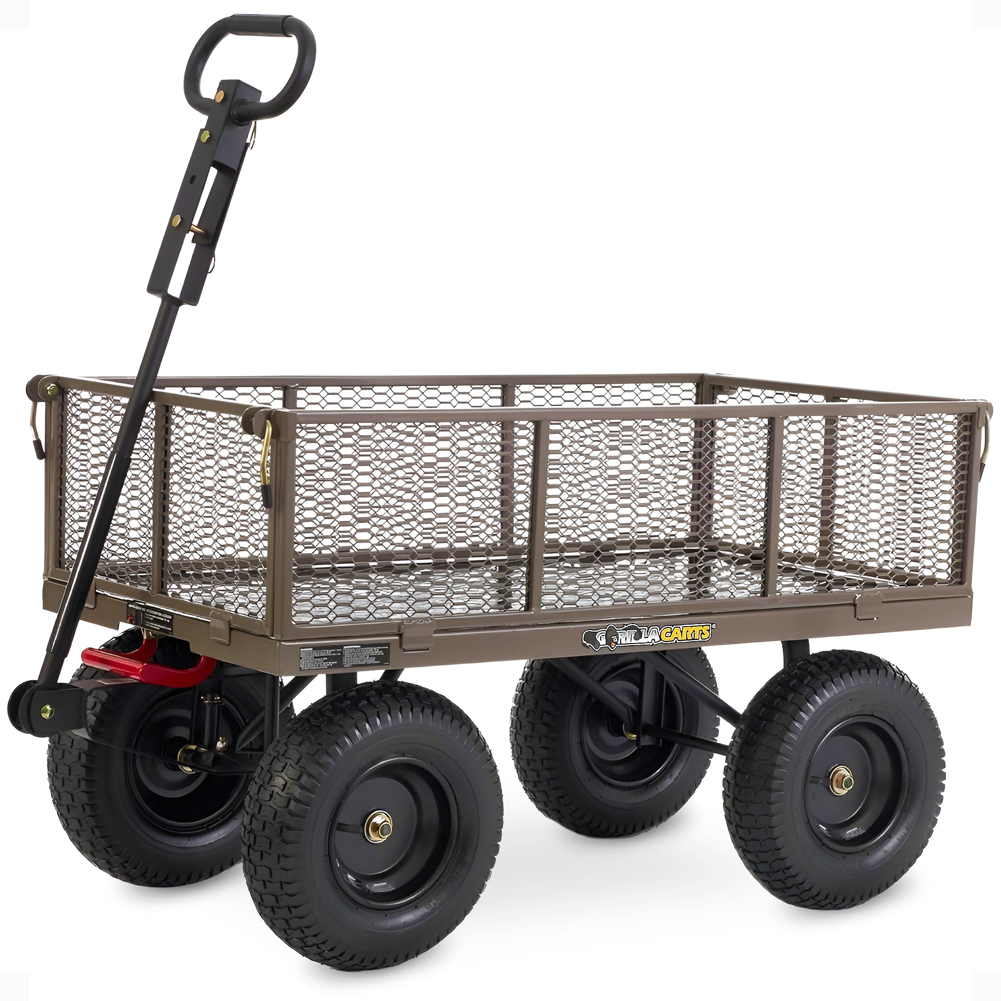 Gorilla Cart 5 Cubic Feet Heavy Duty Steel Quick Dump Wagon Cart, Gray(Open Box) - VMInnovations